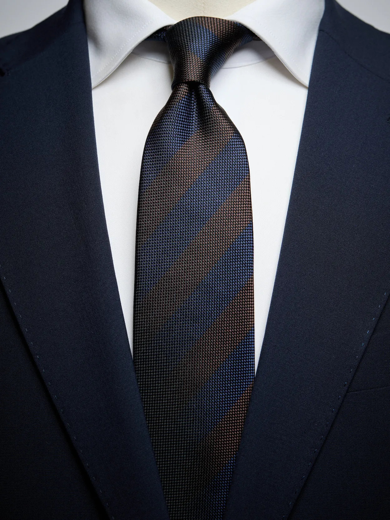 Blue & Brown Tie Stripe