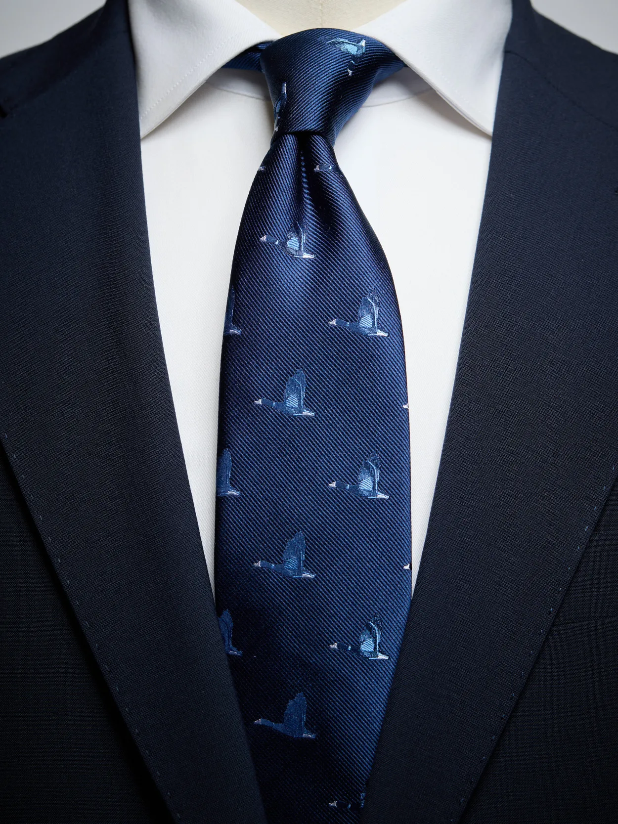 Dark Blue Tie Motif