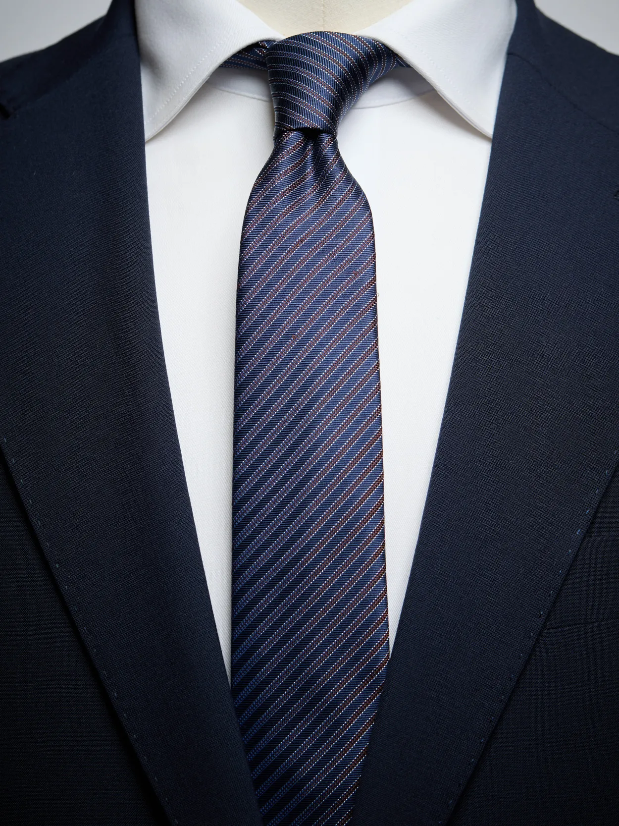 Blue & Brown Tie Stripe