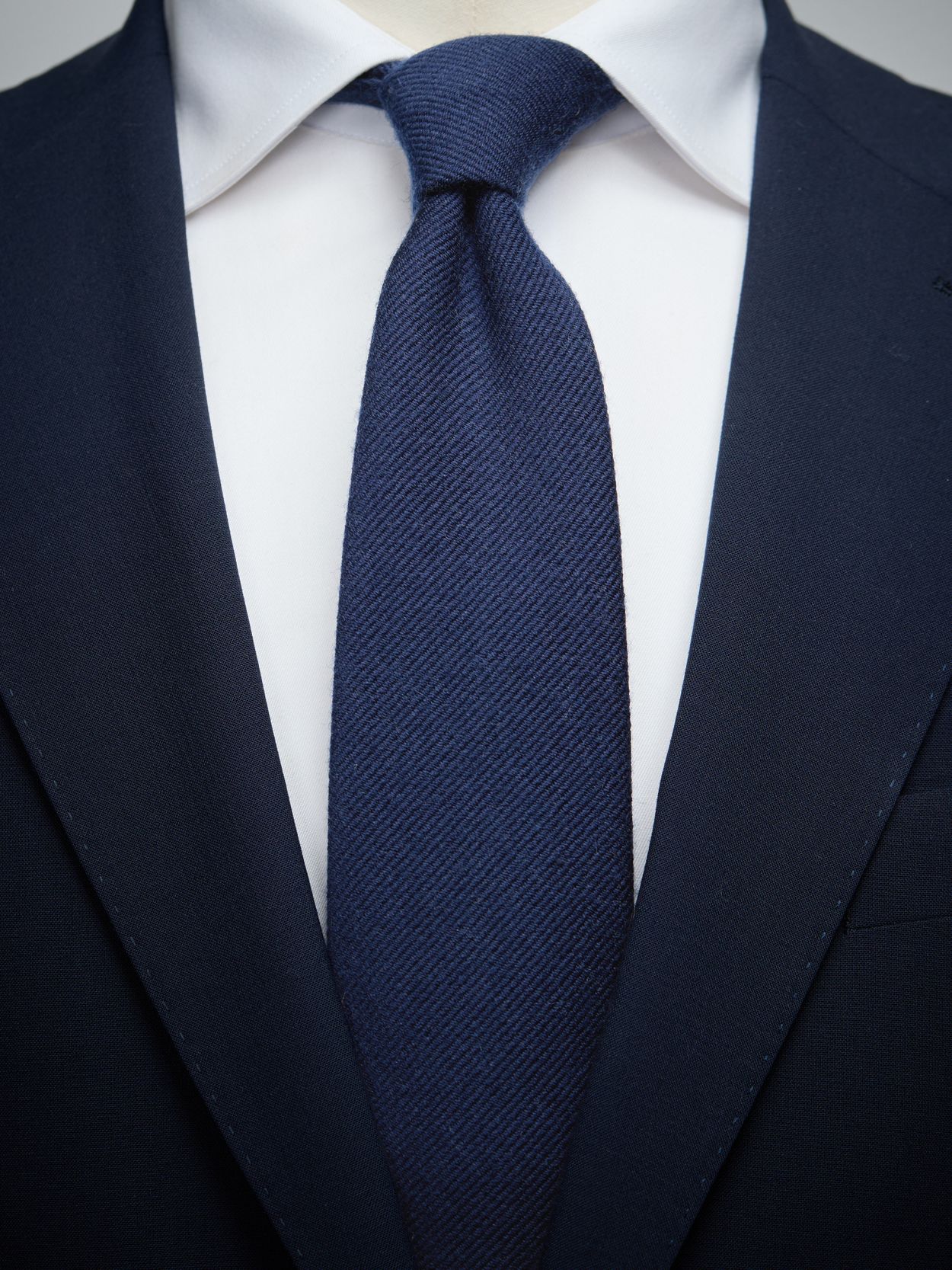 Dark Blue Tie Wool