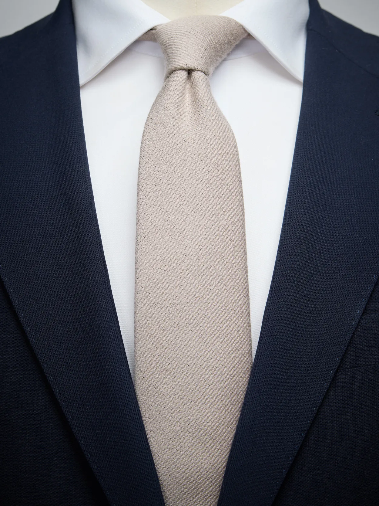 Beige Tie Wool