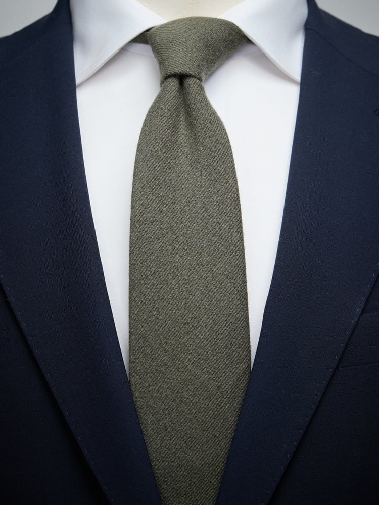 slim fit dress slacks Azazie Steel Grey Necktie main image 1