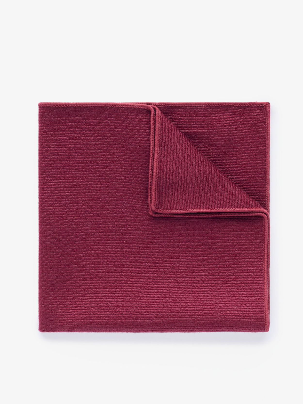 Burgundy Pocket Square Wool