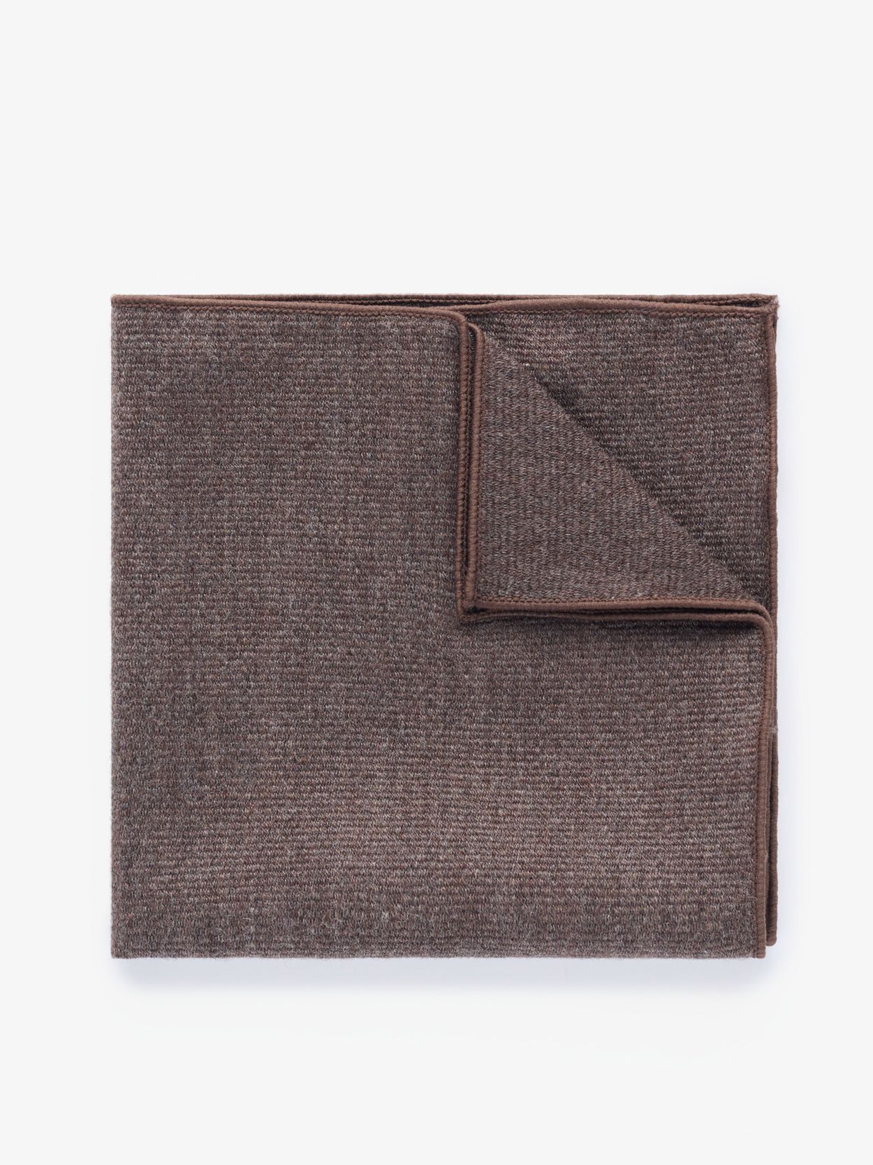 Brown Pocket Square Wool