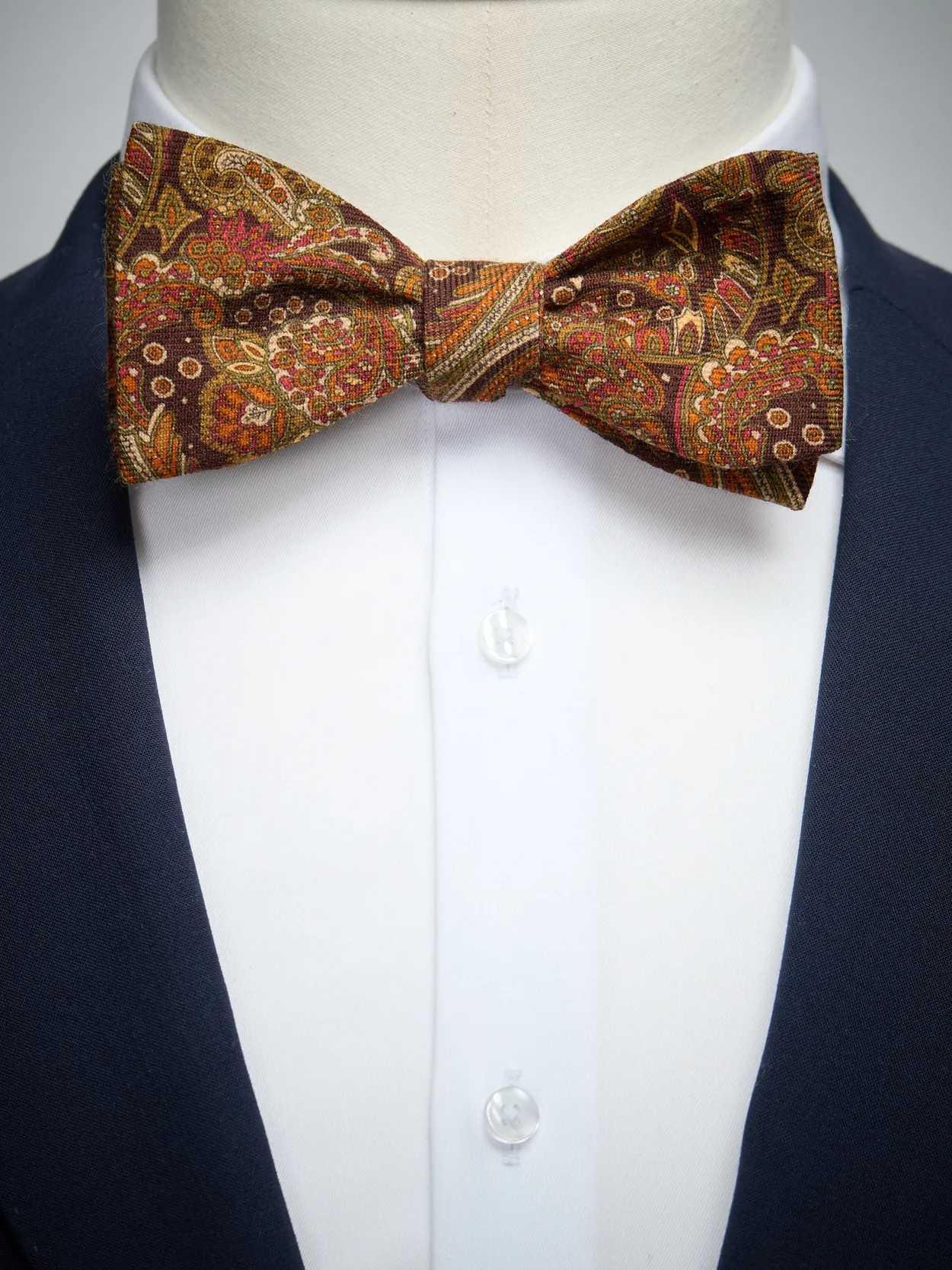 Multicolored Bow Tie Wool Paisley