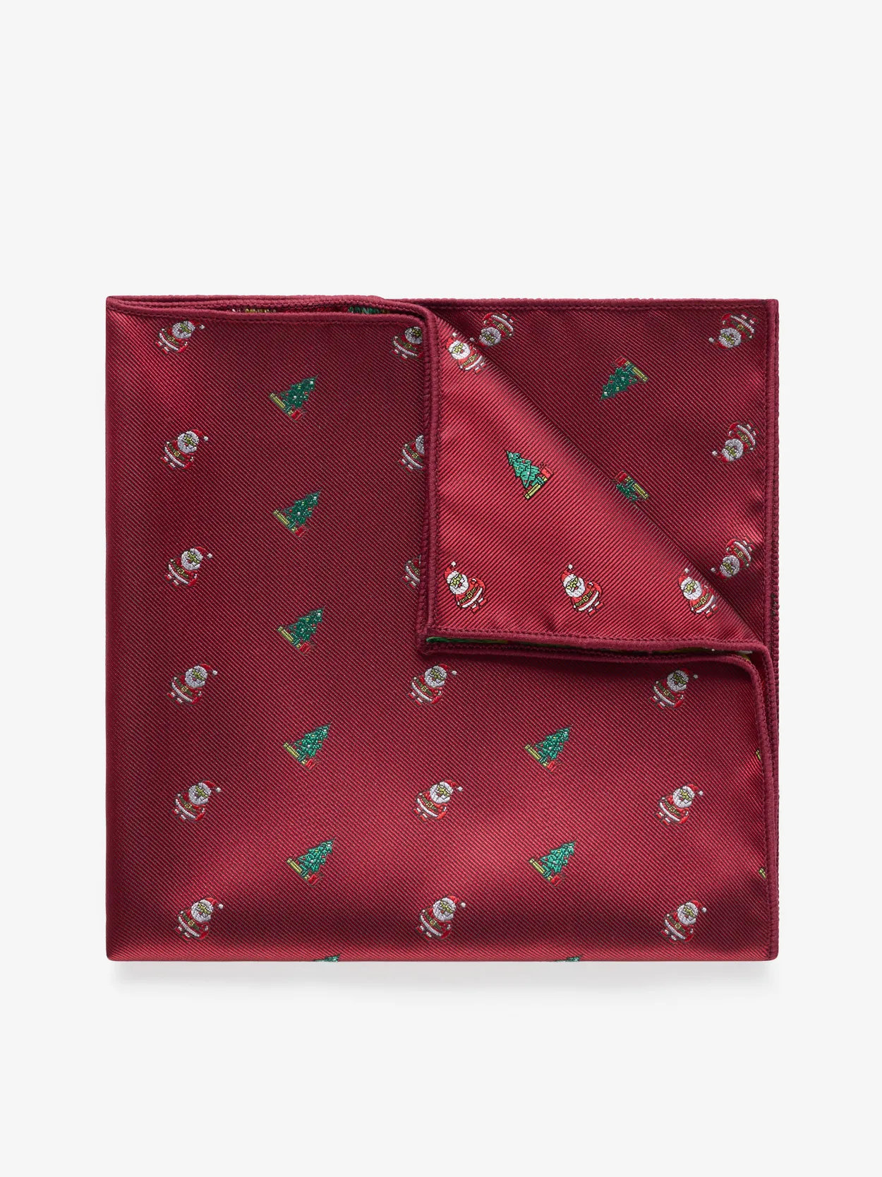 Burgundy Christmas Pocket Square