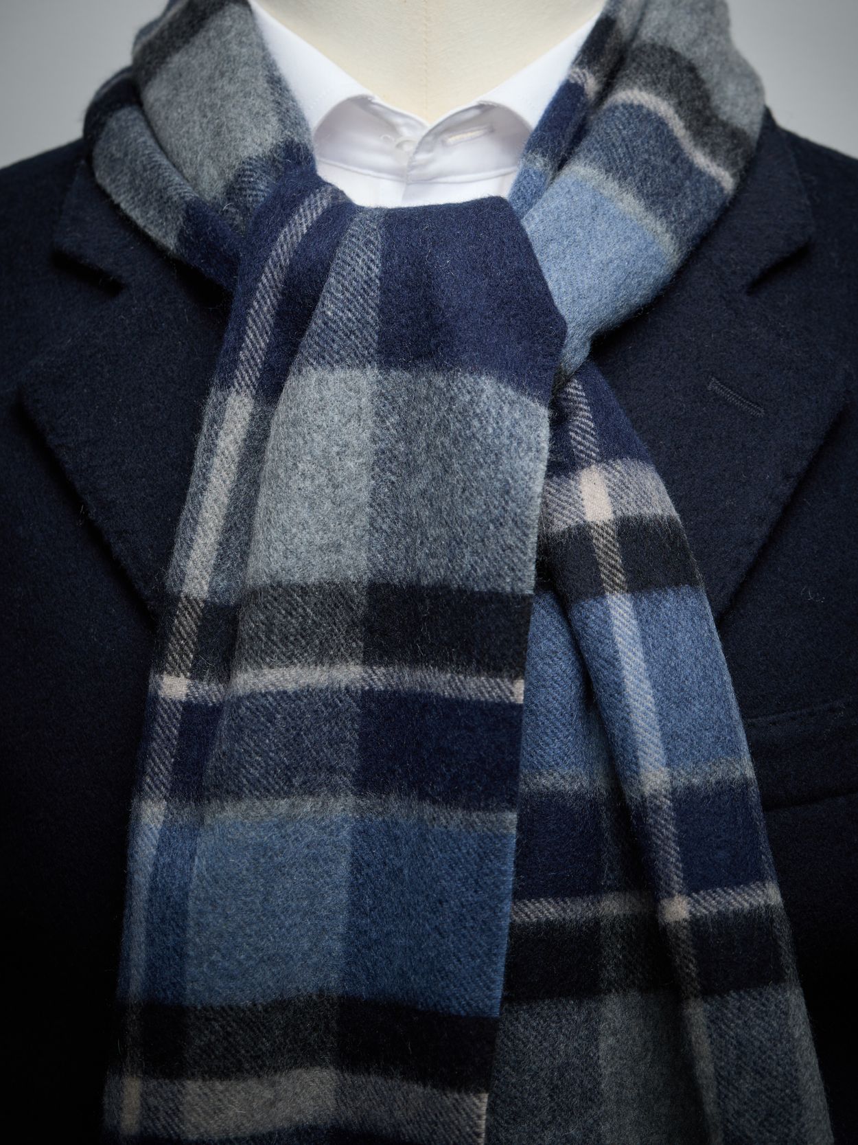 Navy Blue Cashmere Scarf