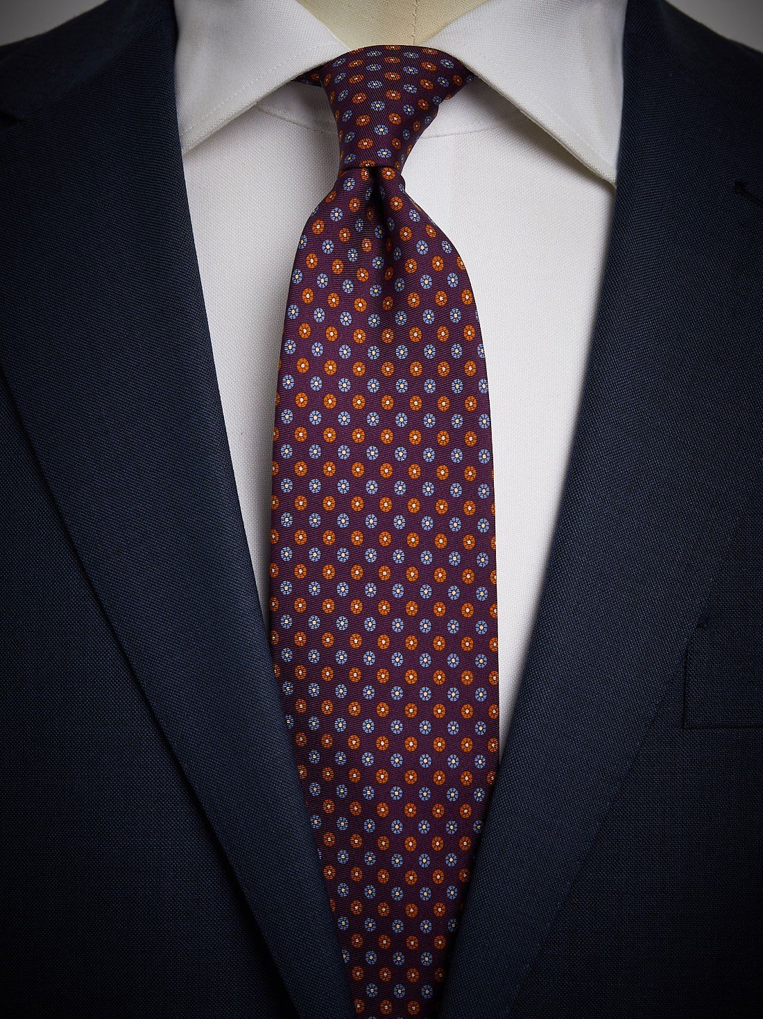 Violette Motiv Krawatte