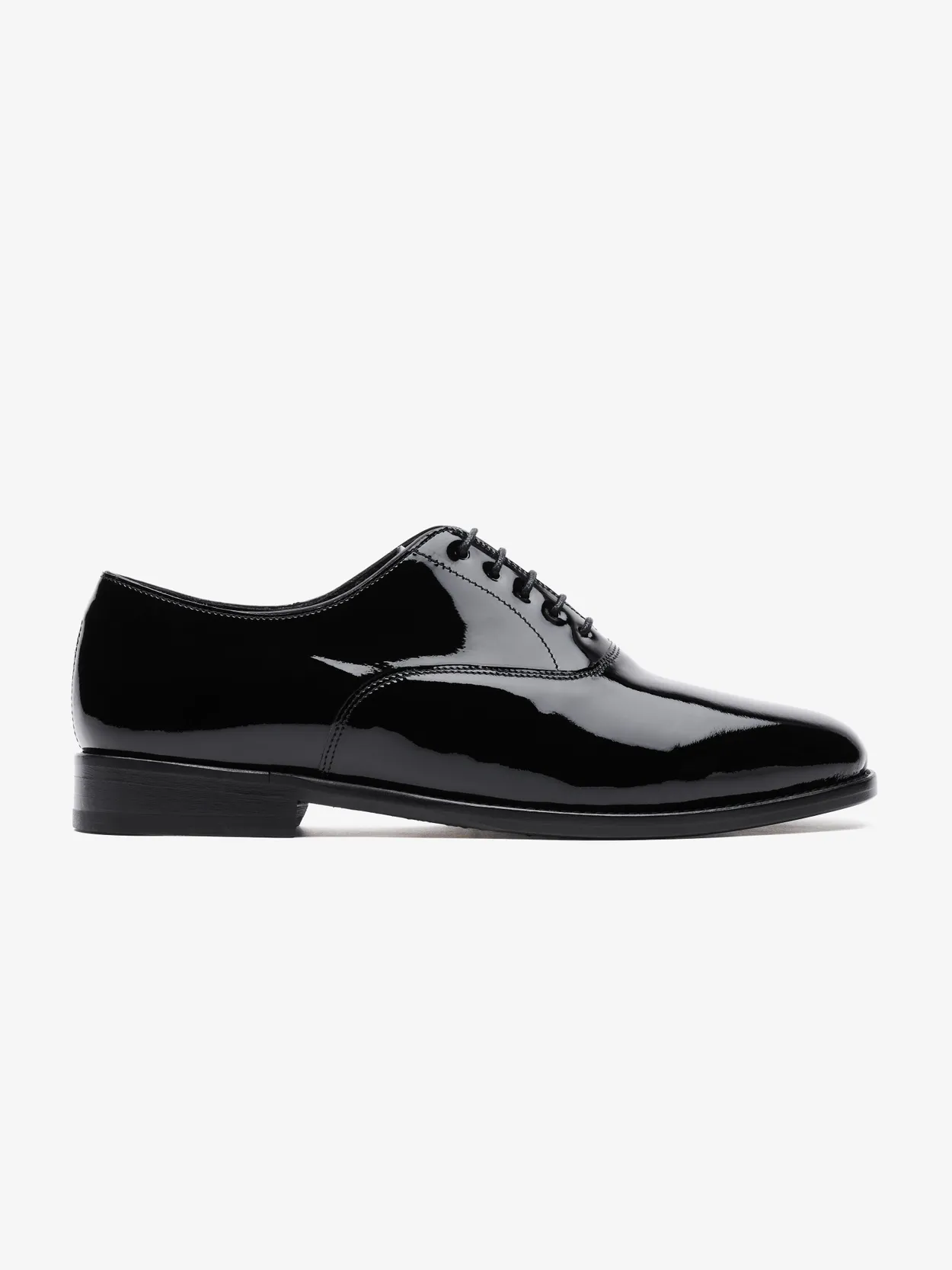 Schwarze Lackleder Oxford Schuhe