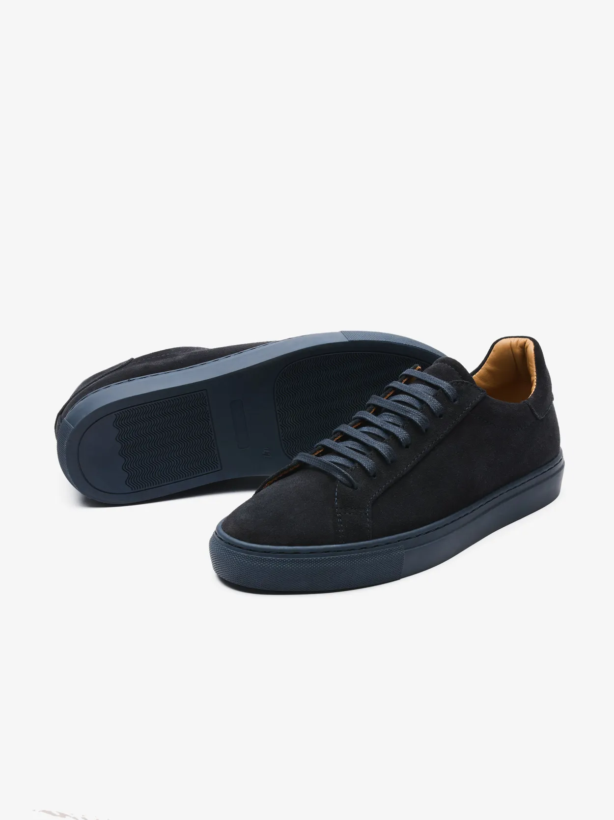 Navy blue suede sneakers clearance