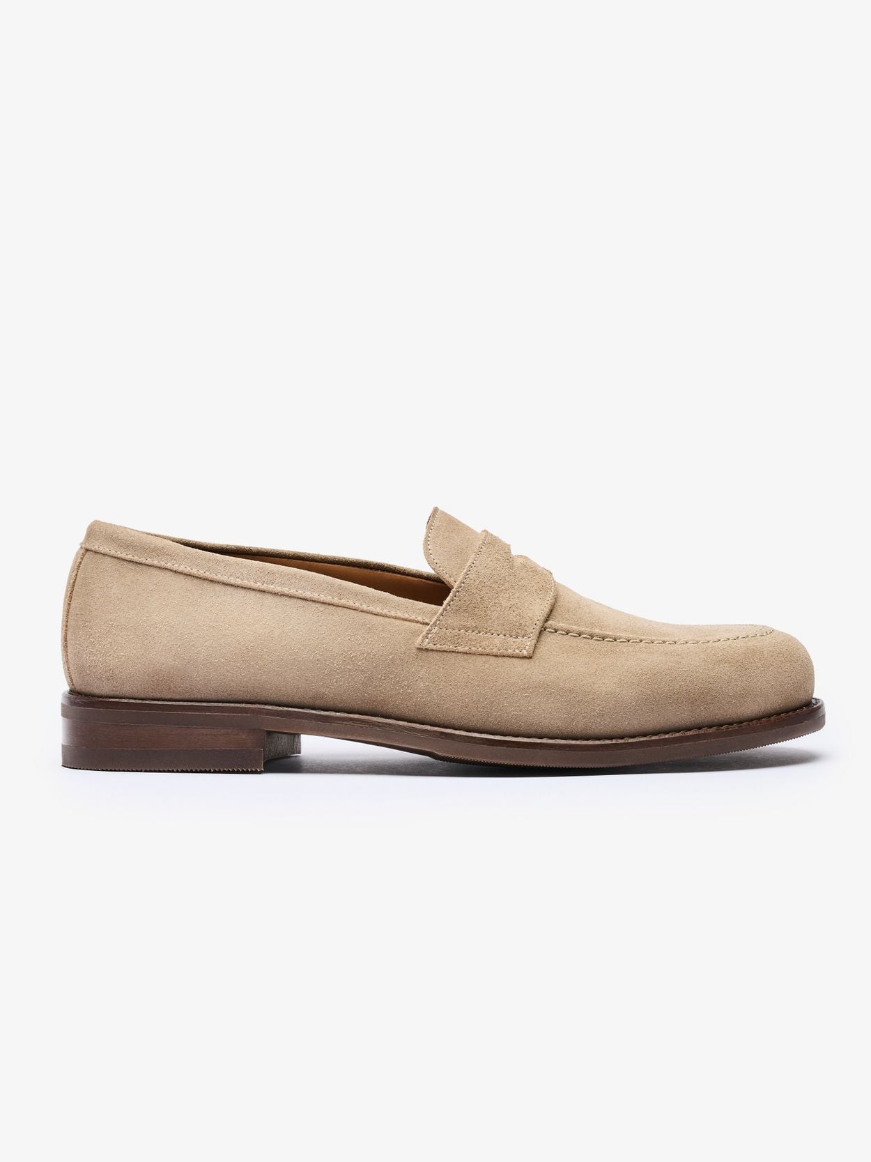 men's beige dress shoes Men's khaki suede loafers – Style Old Money main image 0