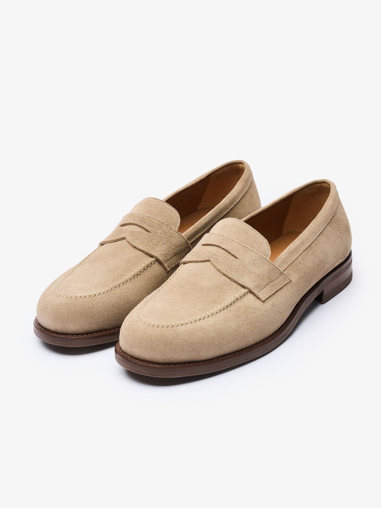 Beige Suede Loafers - Men