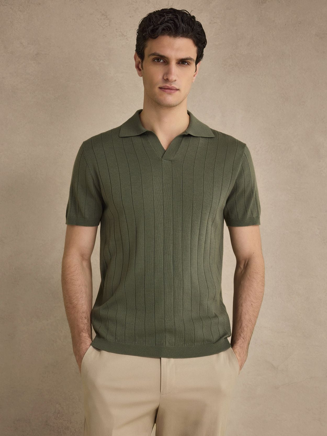John Henric - Green Polo Shirt Slim Fit - L
