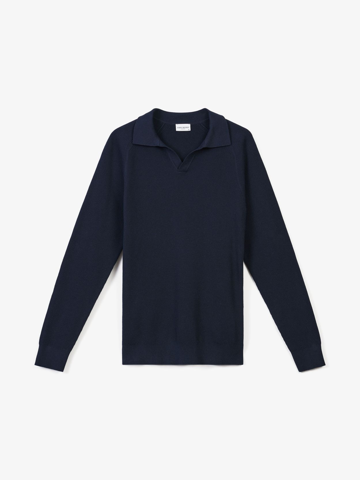 Cotton Rib Knitted Polo Sweater - Buy online | John Henric Cotton Rib Knitted Polo Sweater - Buy online | John Henric