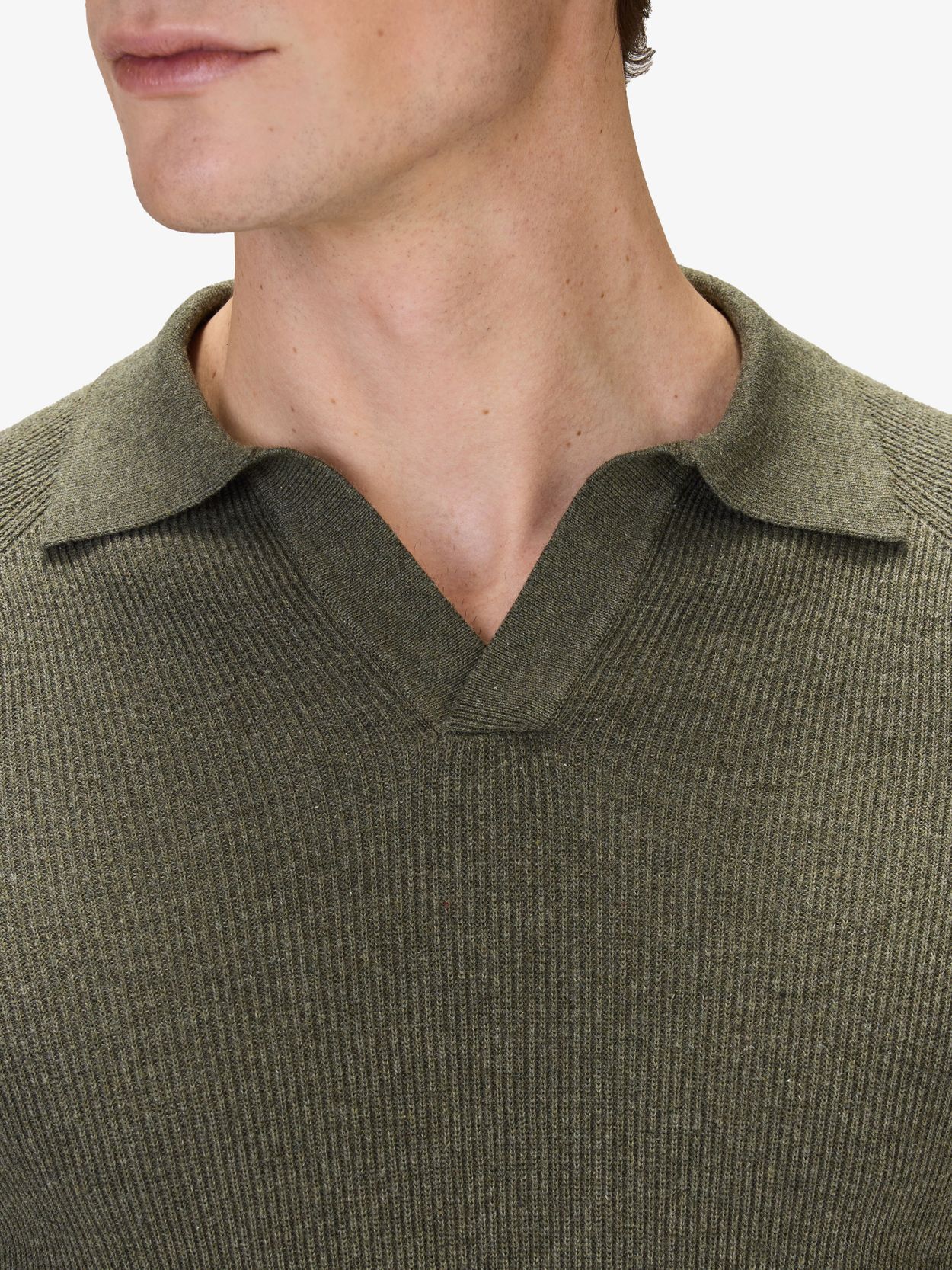 e*i様 *p(R)ojectR® Knit Polo Shirt Textured-Johnny-Collar-Sweater