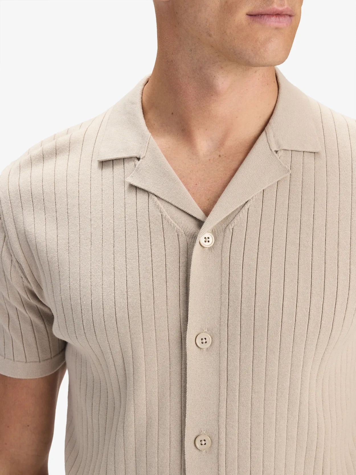 Men's Casual Rib Knit Short Sleeve T Shirts Crew Neck Basic