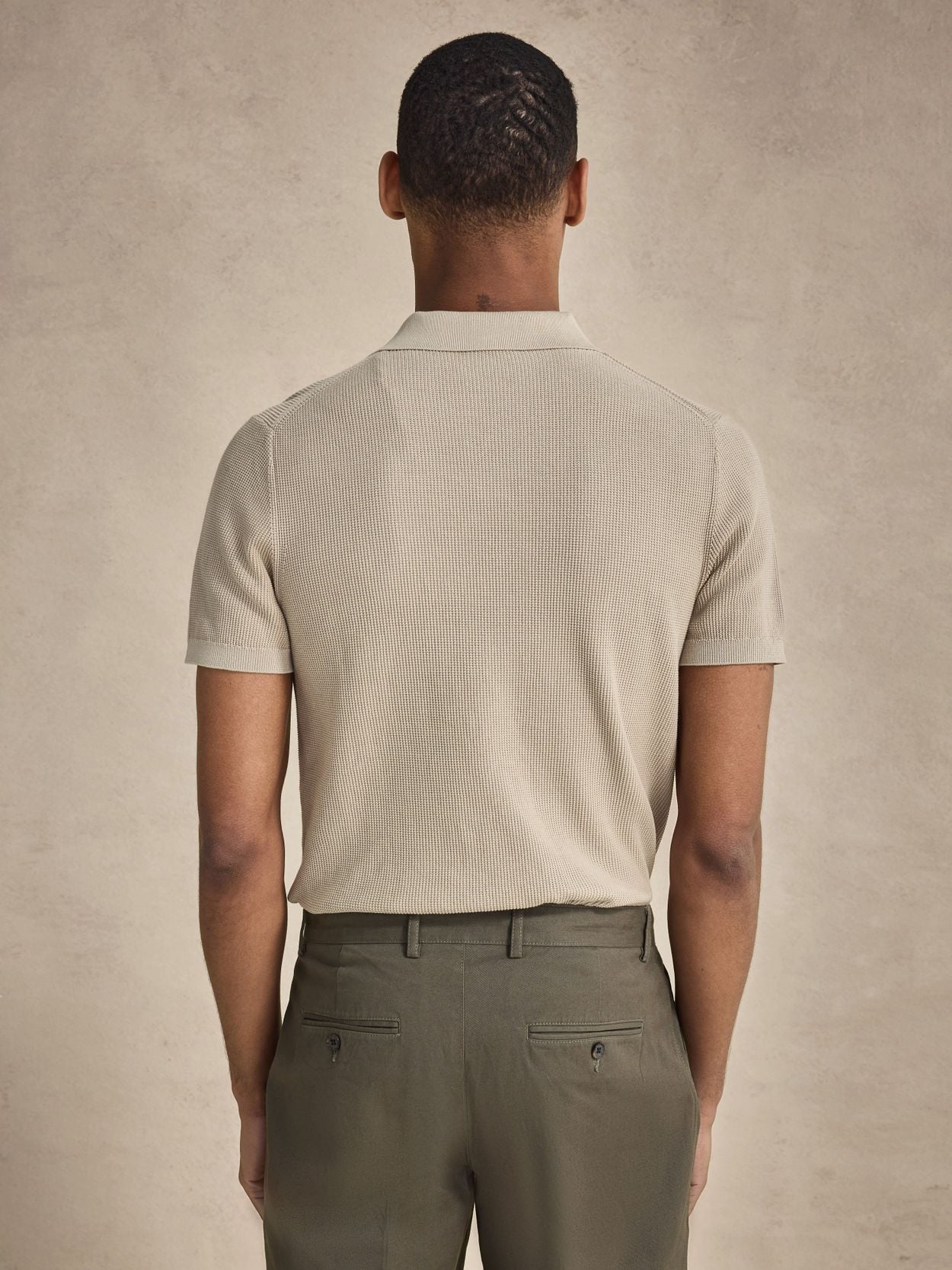 Beige Polo Shirt Regular Fit - Cotton V-Neck - Buy online | John Henric