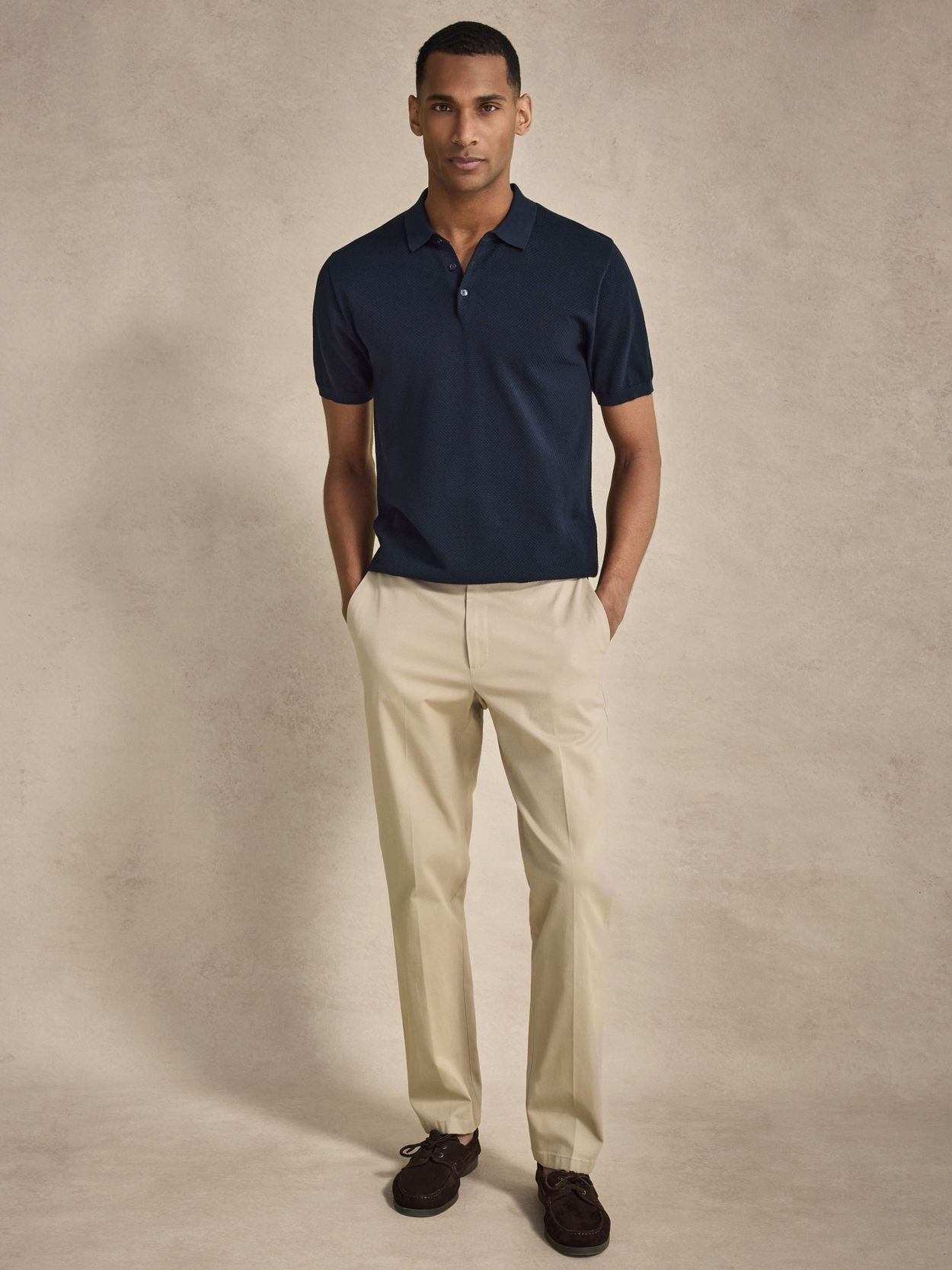 Navy Blue Polo Shirt - Cotton Classic Collar - Buy online | John Henric