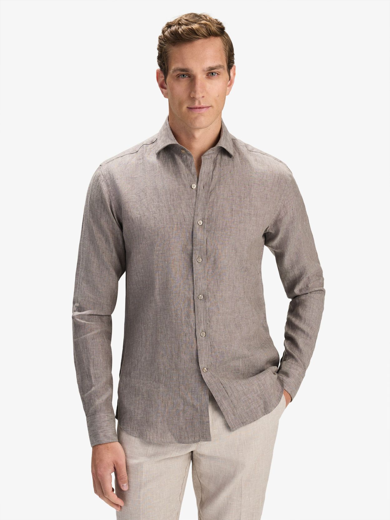トップス HEUGN Jake Linen Henry Shirts Jake” HENRY SHIRTS - WUNDER