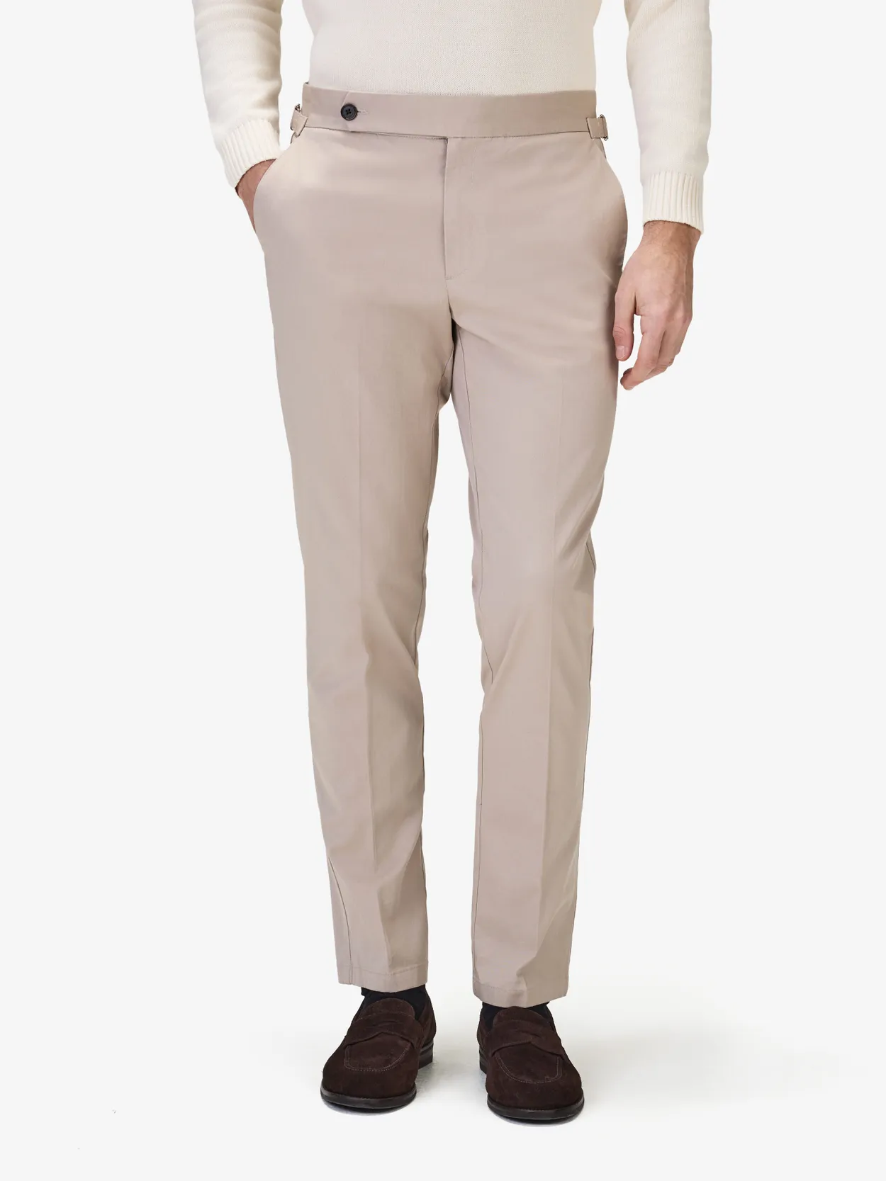 Sand Cotton Solid Chinos