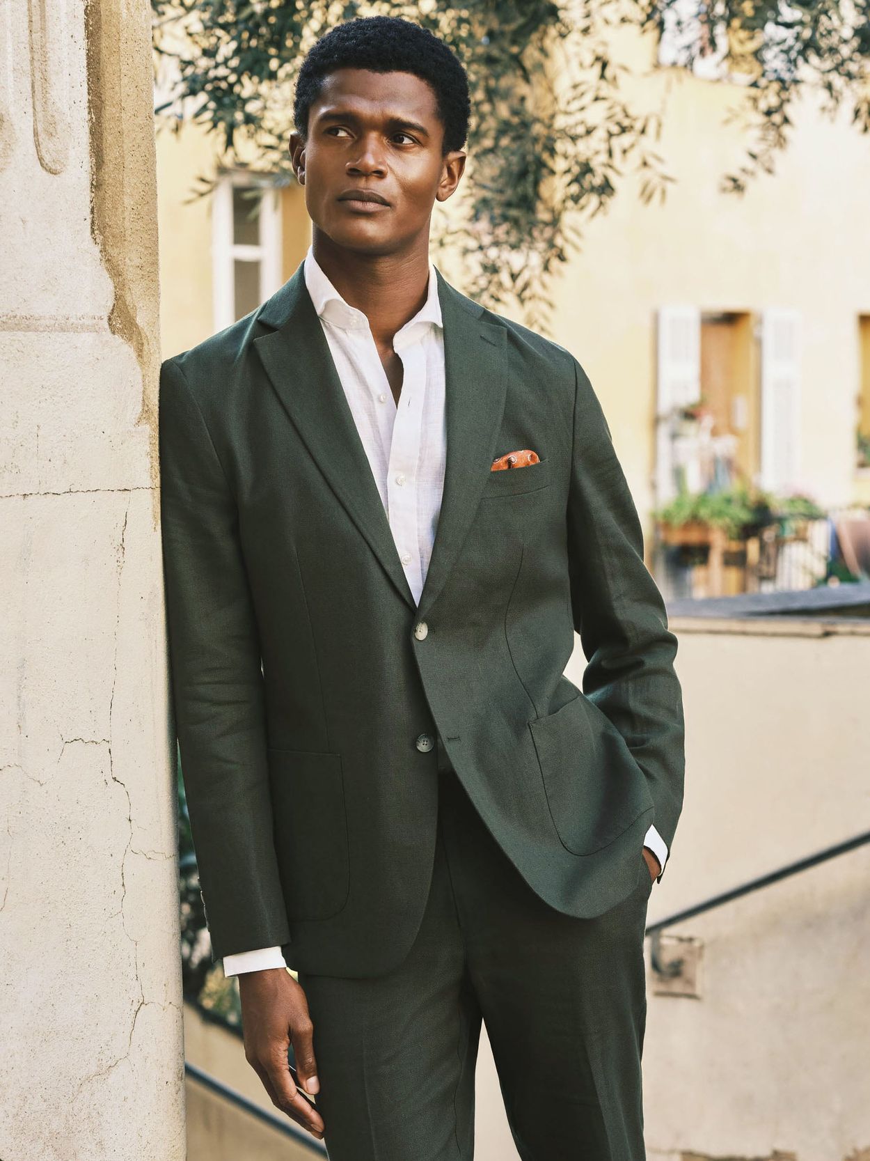 Olive Green Blazer Men Men's Olive Green Blazer (Lightweight