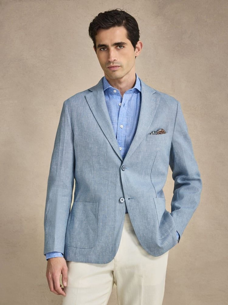 Light Blue Linen Blazer