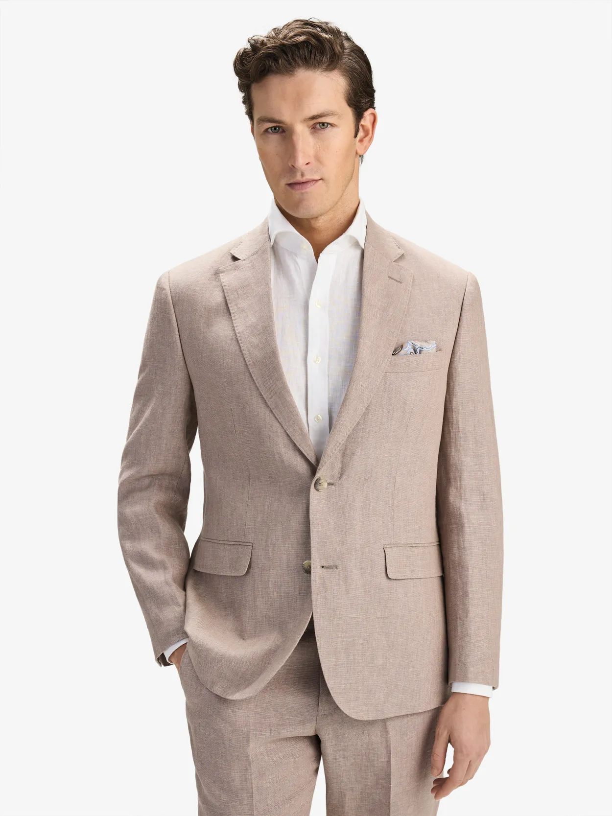 Beige Blazer Linnen