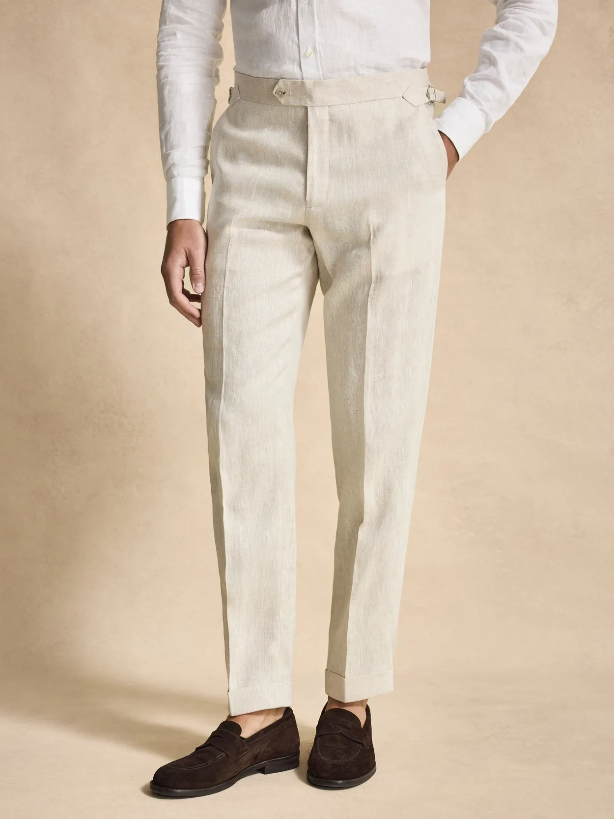 Sand Suit Trousers Linen