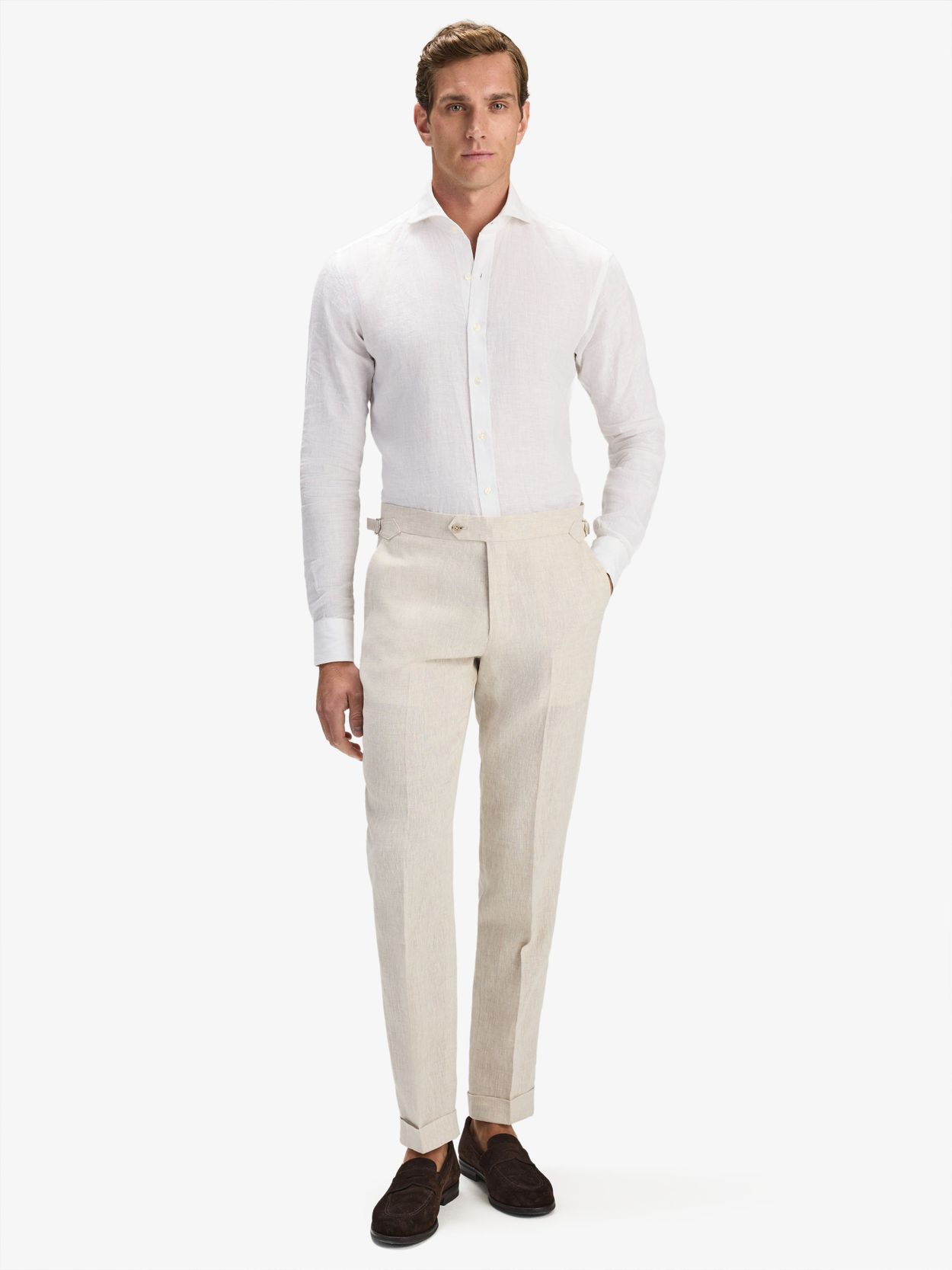 Generisch Pantalon En Lin Pour Homme - Pantalon De Loisirs