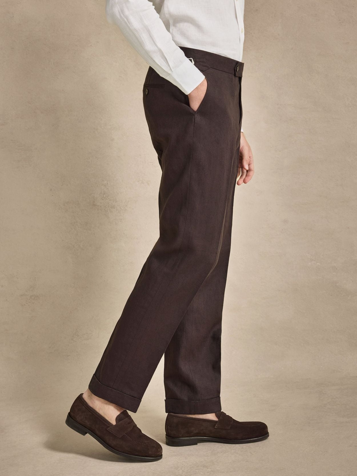 dark brown slim fit dress pants Chocolate Brown Formal Pants for Men – Slim Fit Wedding & Office Trous –  VARDO main image 0