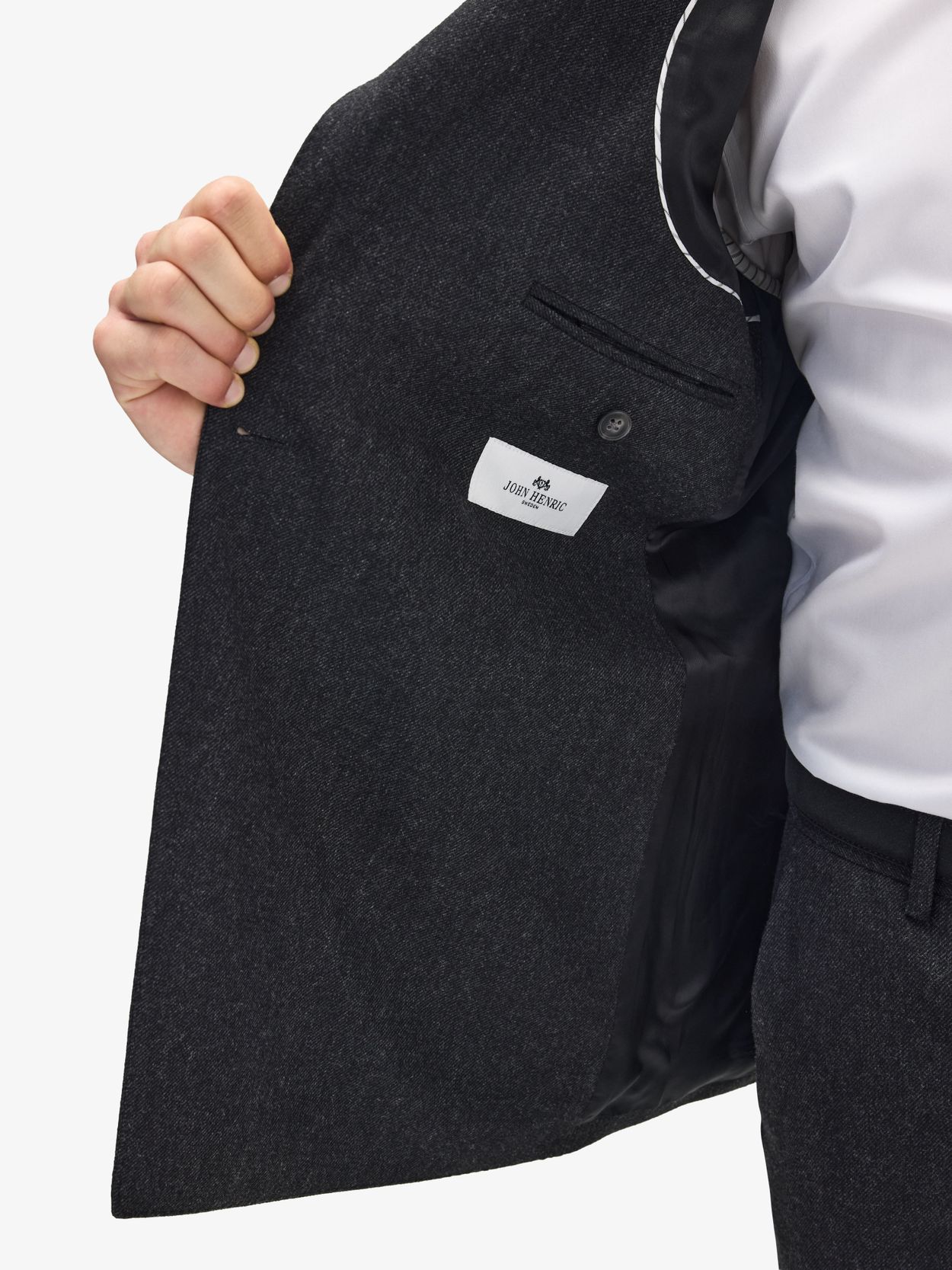 Image number 4 for product Gråt Flannel Jakkesæt