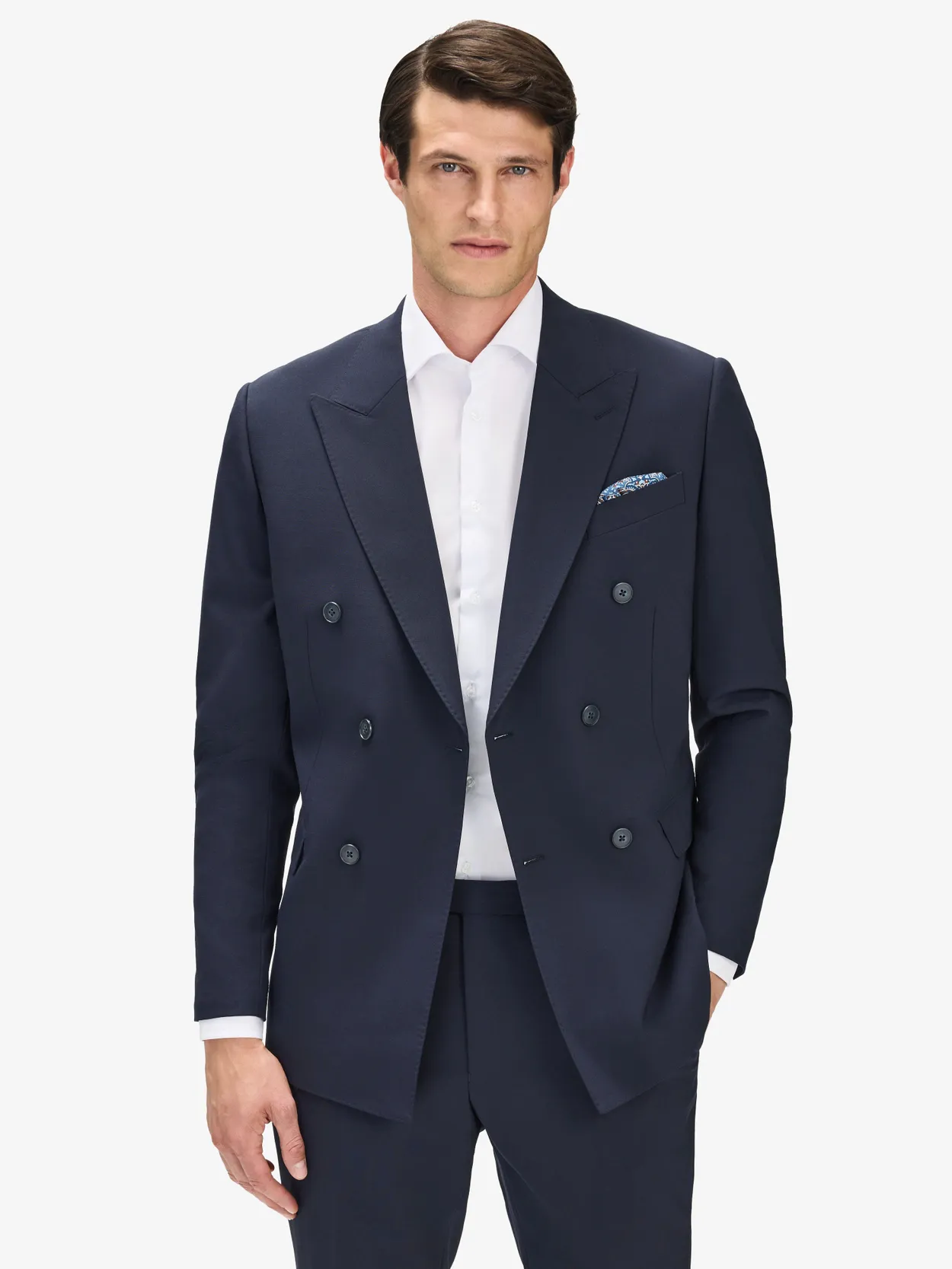 Image number 3 for product Blue Double Breasted Suit Ares