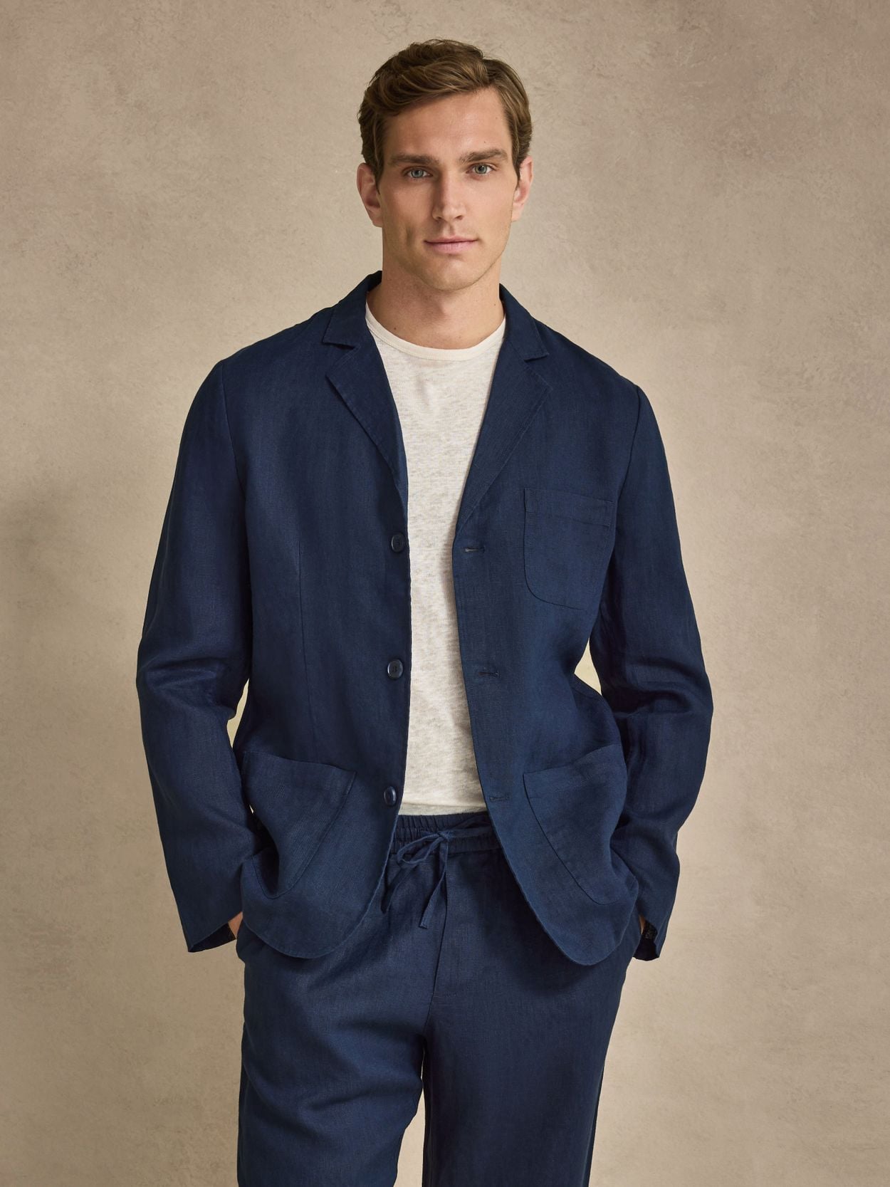 grey dress pants with blue blazer Jude Connally Ginger Dress