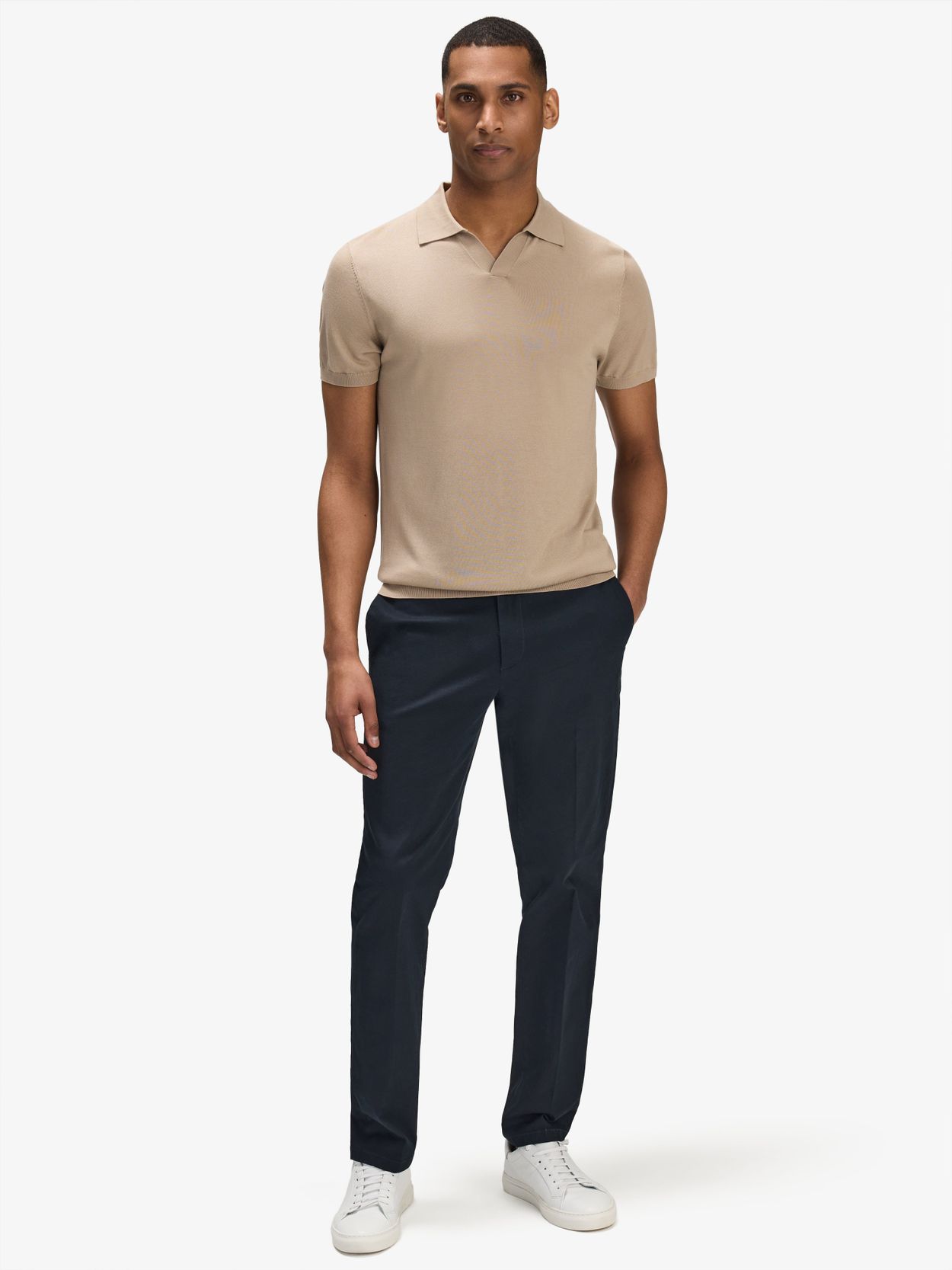 ★★ ★★ Lyocell silk polo sweater T22F1KTO072 Open Collar Polo Shirt - Buy online | John Henric