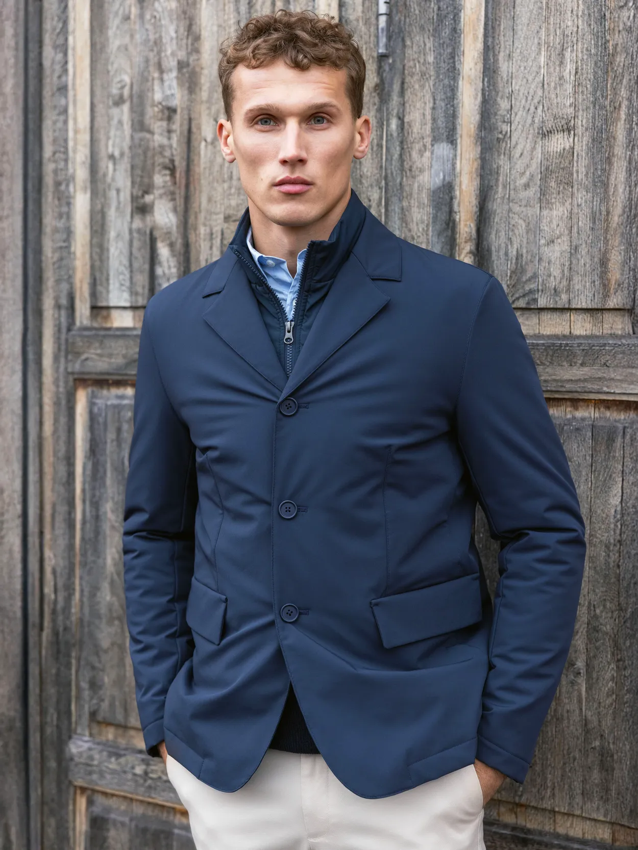 Veste Hybride Bleu Marine