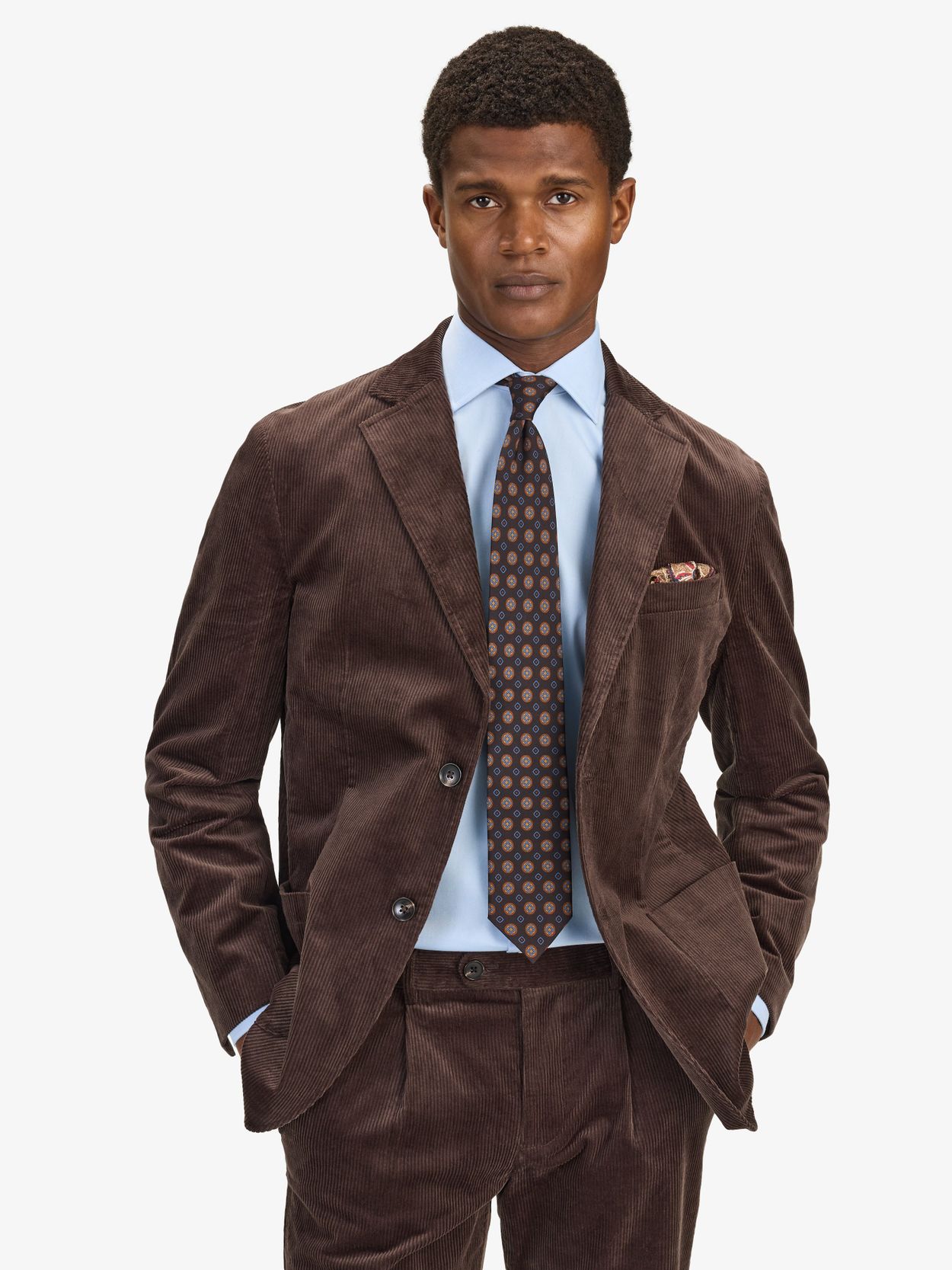 Image number 3 for product Mørk Brun Fløyelsdress