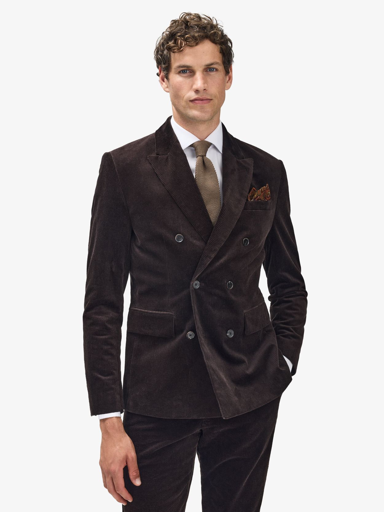 Image number 1 for product Dark Brown Corduroy Suit Braddon