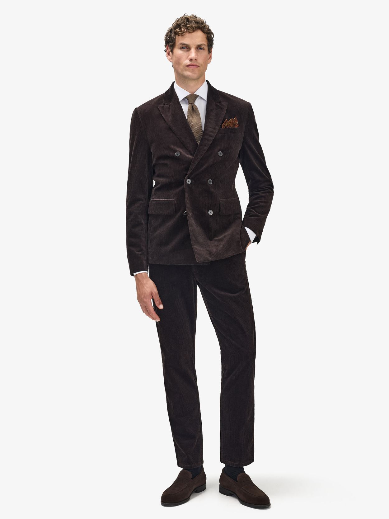 Image number 1 for product Dark Brown Corduroy Suit Braddon