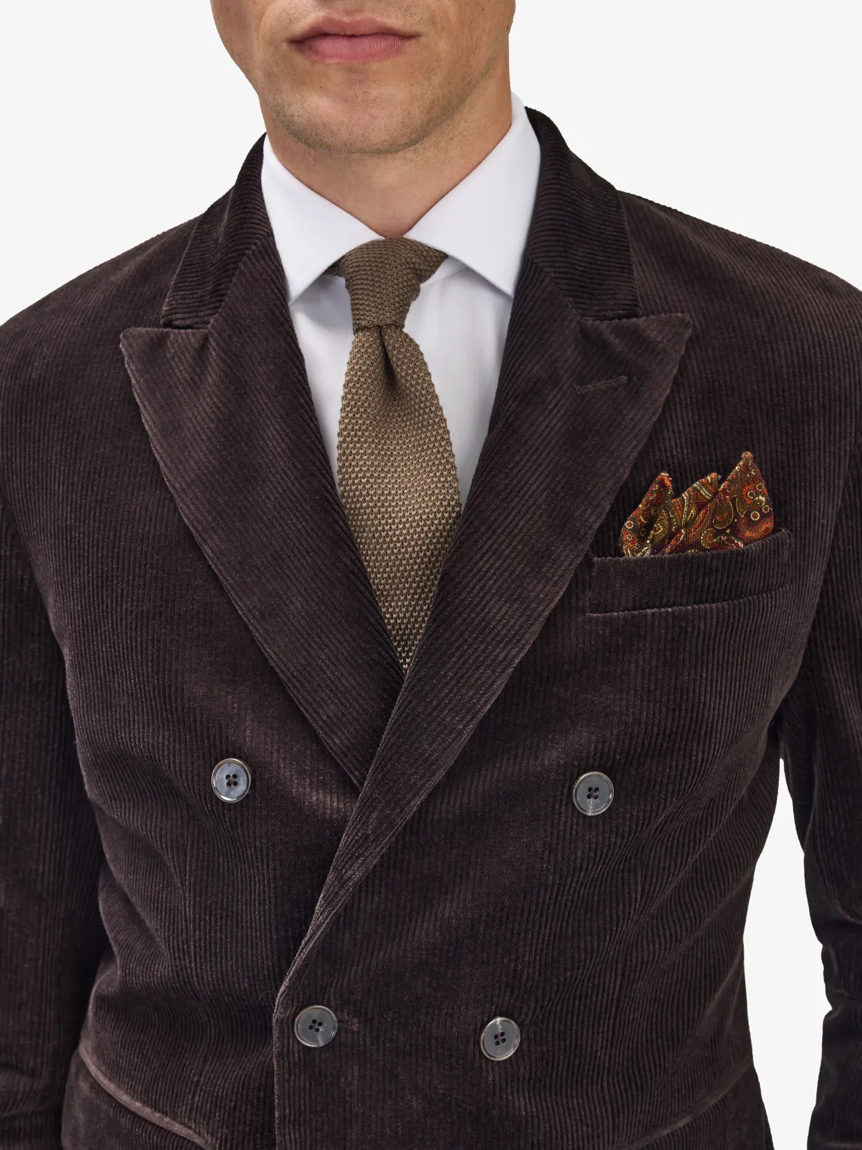 Image number 3 for product Dark Brown Corduroy Suit Braddon