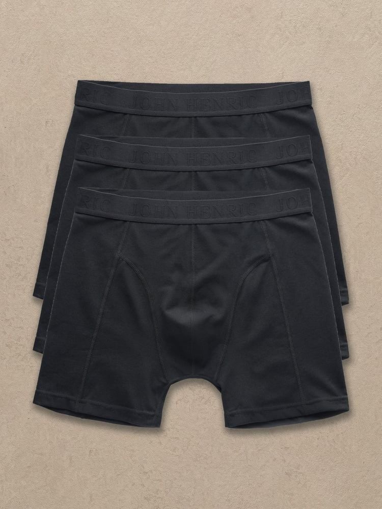 3-Pack Black Boxer Trunks