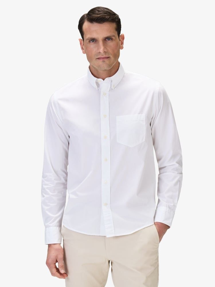Hvid Bomuld Poplin Skjorte