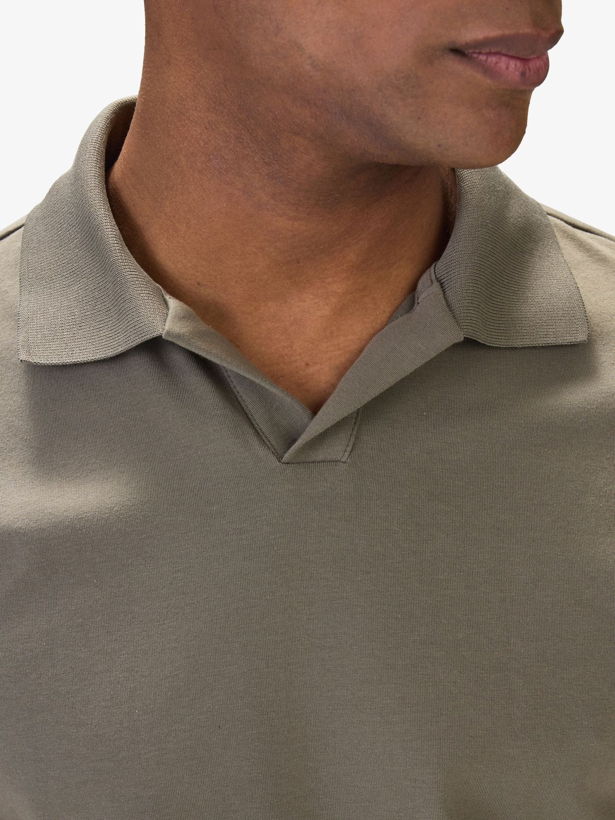★COOR★ Open Collar Cotton Polo Shirt (Green) Open Collar Polo Shirt - Buy online | John Henric