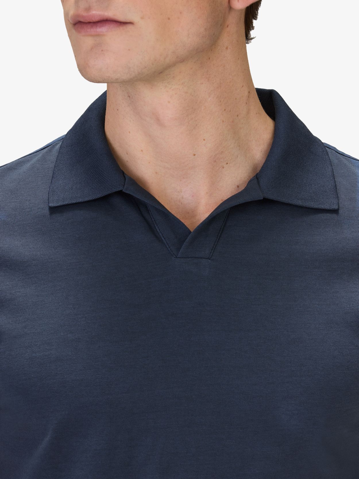 ★22-23FW★KNITTED★Open Collar Over Fit Linen Shirt OPEN-COLLAR LINEN SHIRT - LIGHT BLUE | COS