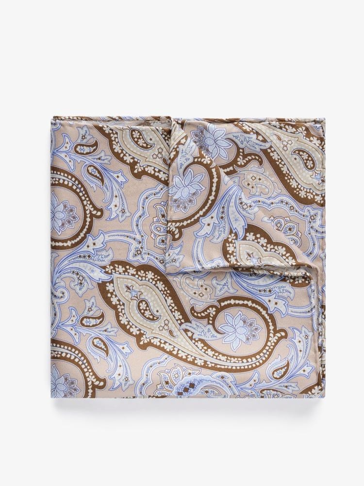 Light Beige Paisley Handkerchief