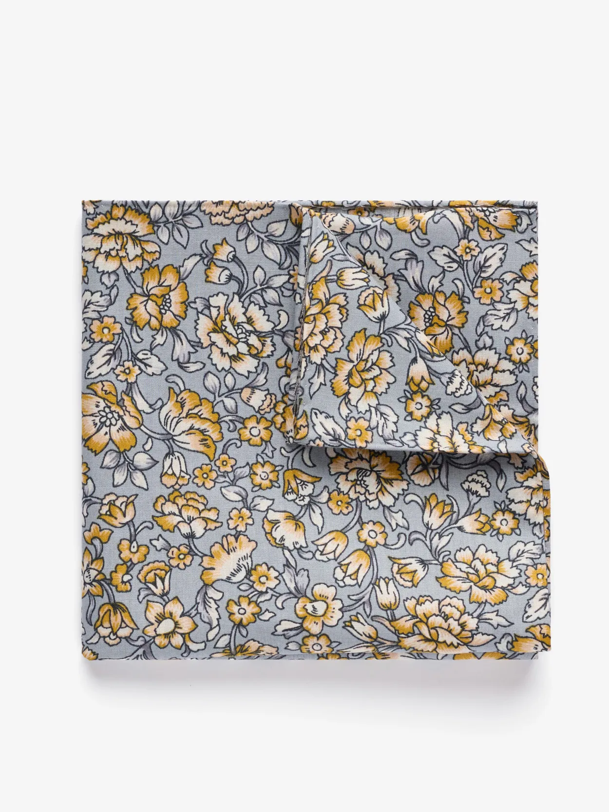 Blue Pocket Square Cotton Floral