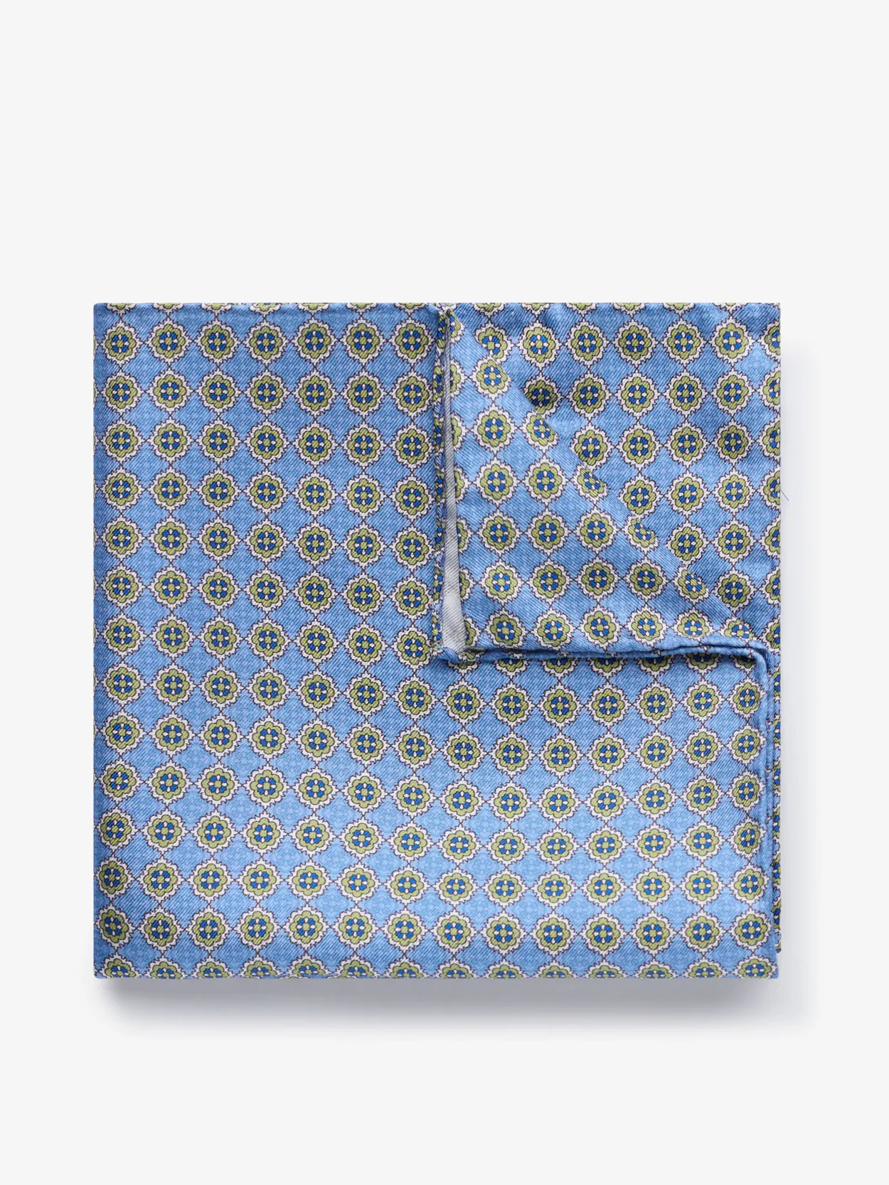 Light Blue Pocket Square Geometric