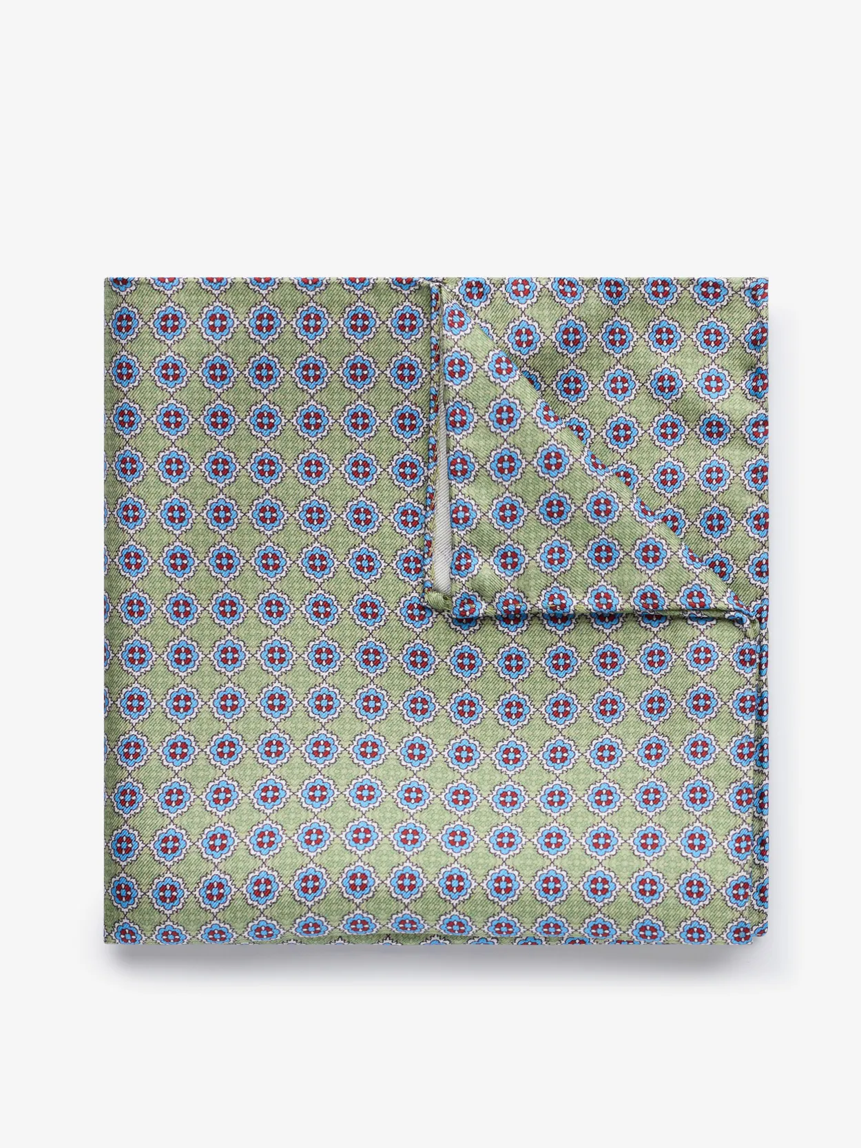 Green Pocket Square Geometric