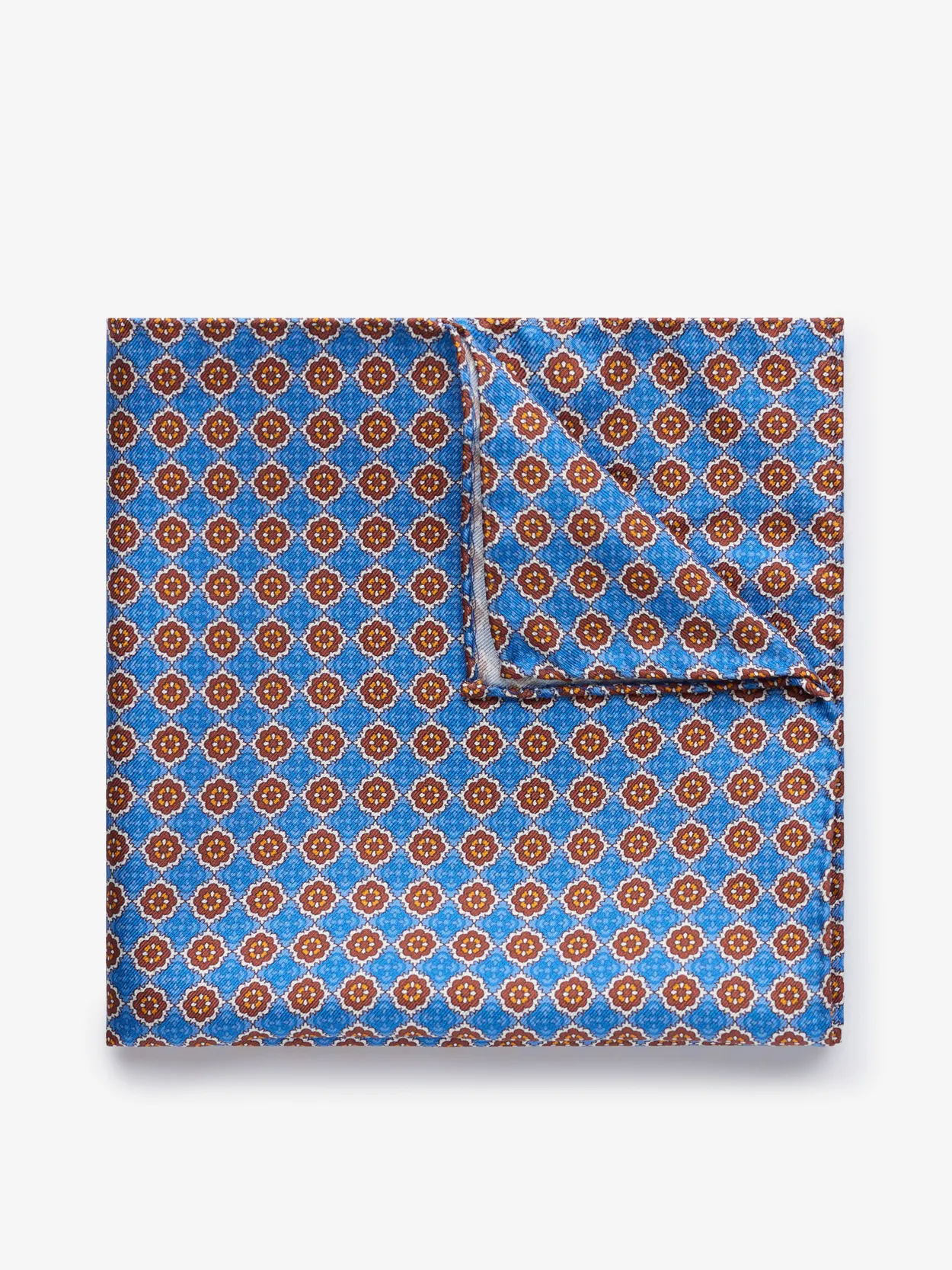 Blue Pocket Square Geometric