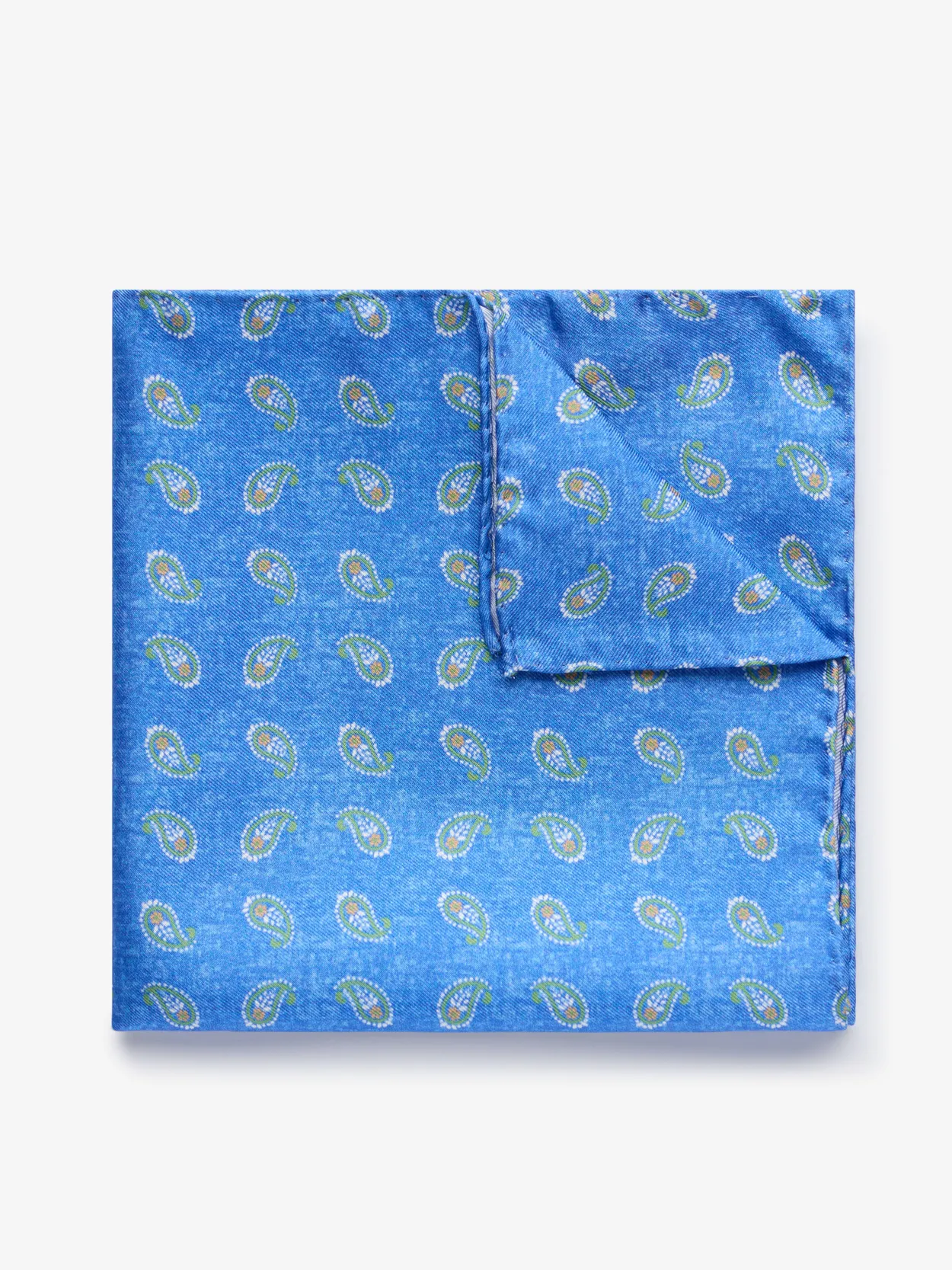 Blue Paisley Pocket Square