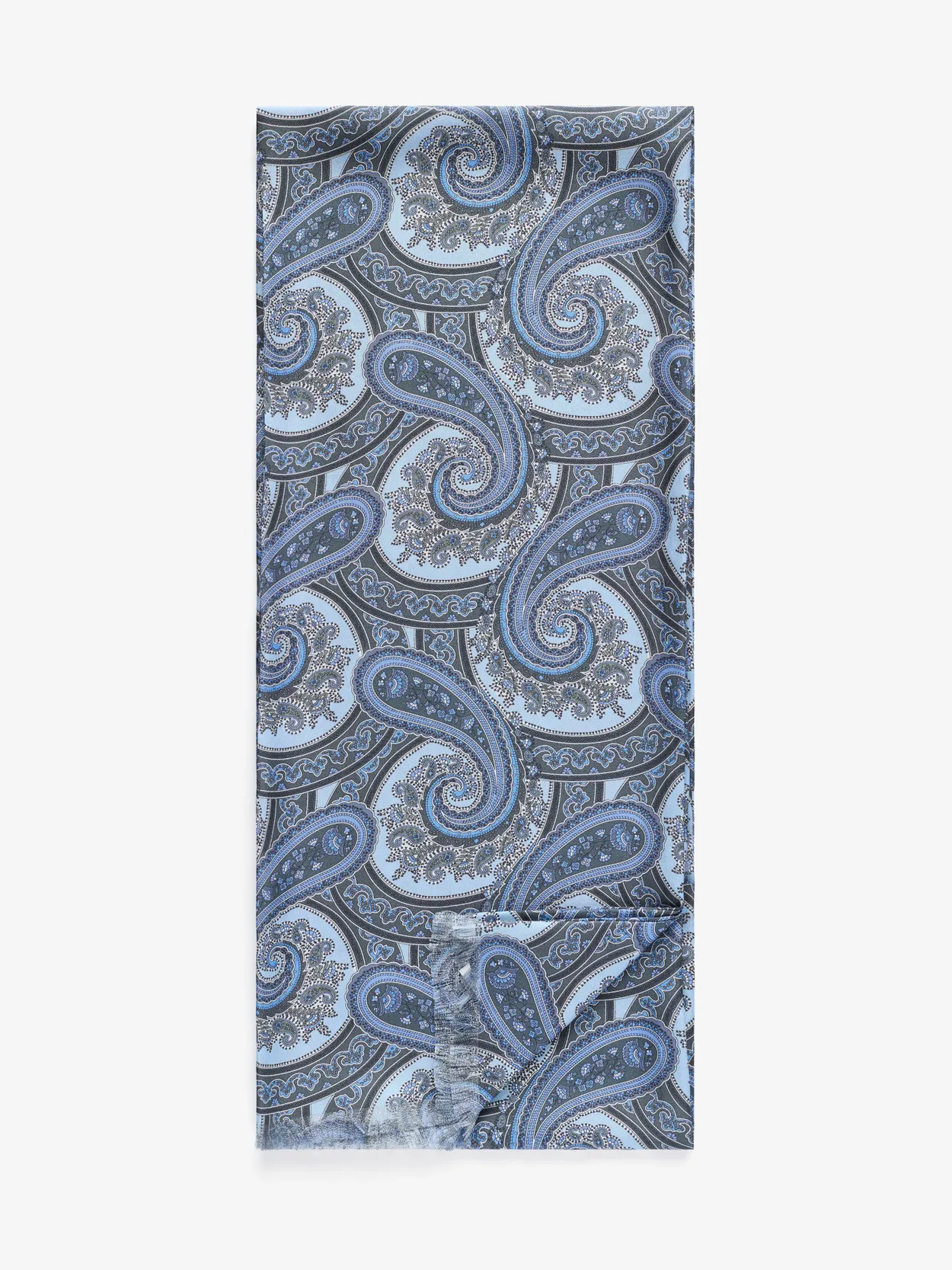 Blauwe Zijde Sjaal Paisley